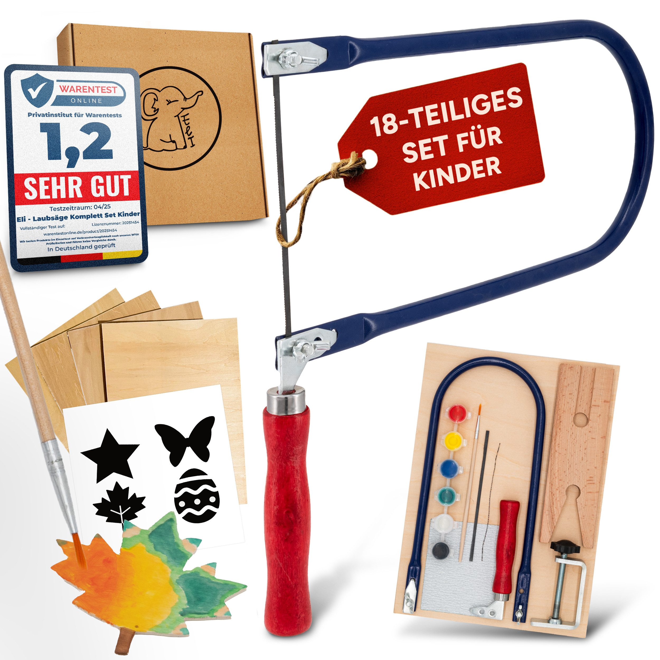 Eli Kinder-Werkzeug-Set Laubsäge für Kinder -