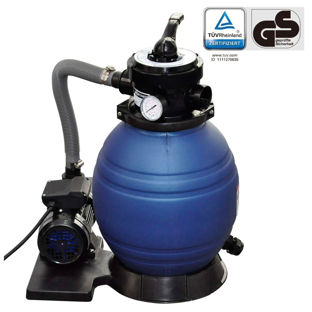 vidaXL Sandfilteranlage, Sandfilterpumpe 400 W 11.000