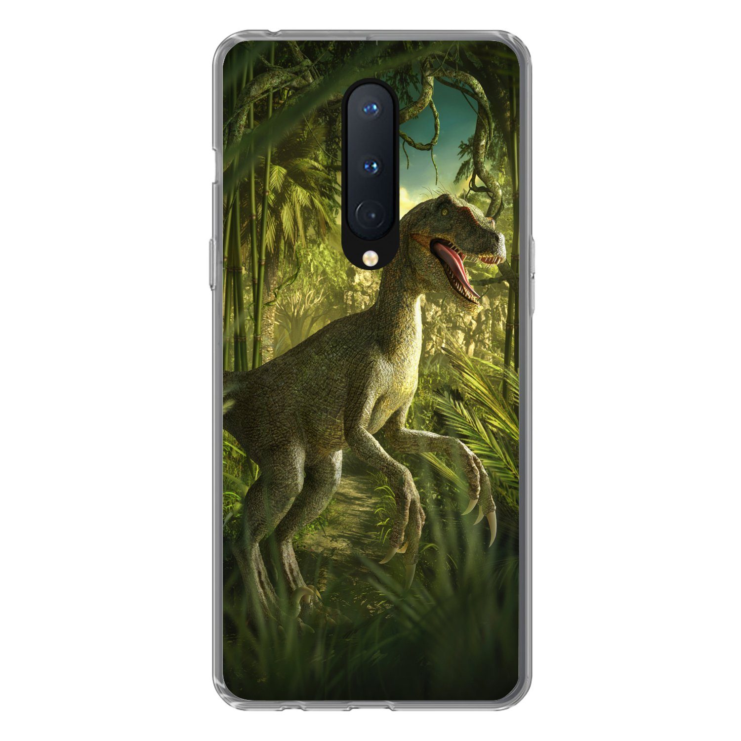 MuchoWow Handyhülle für OnePlus 8 Dinosaurier