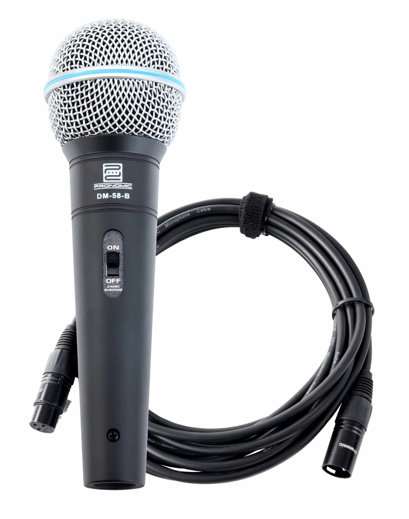 Pronomic Mikrofon DM-58-B Vocal Dynamisches-Mikrofon (Spar-Set,