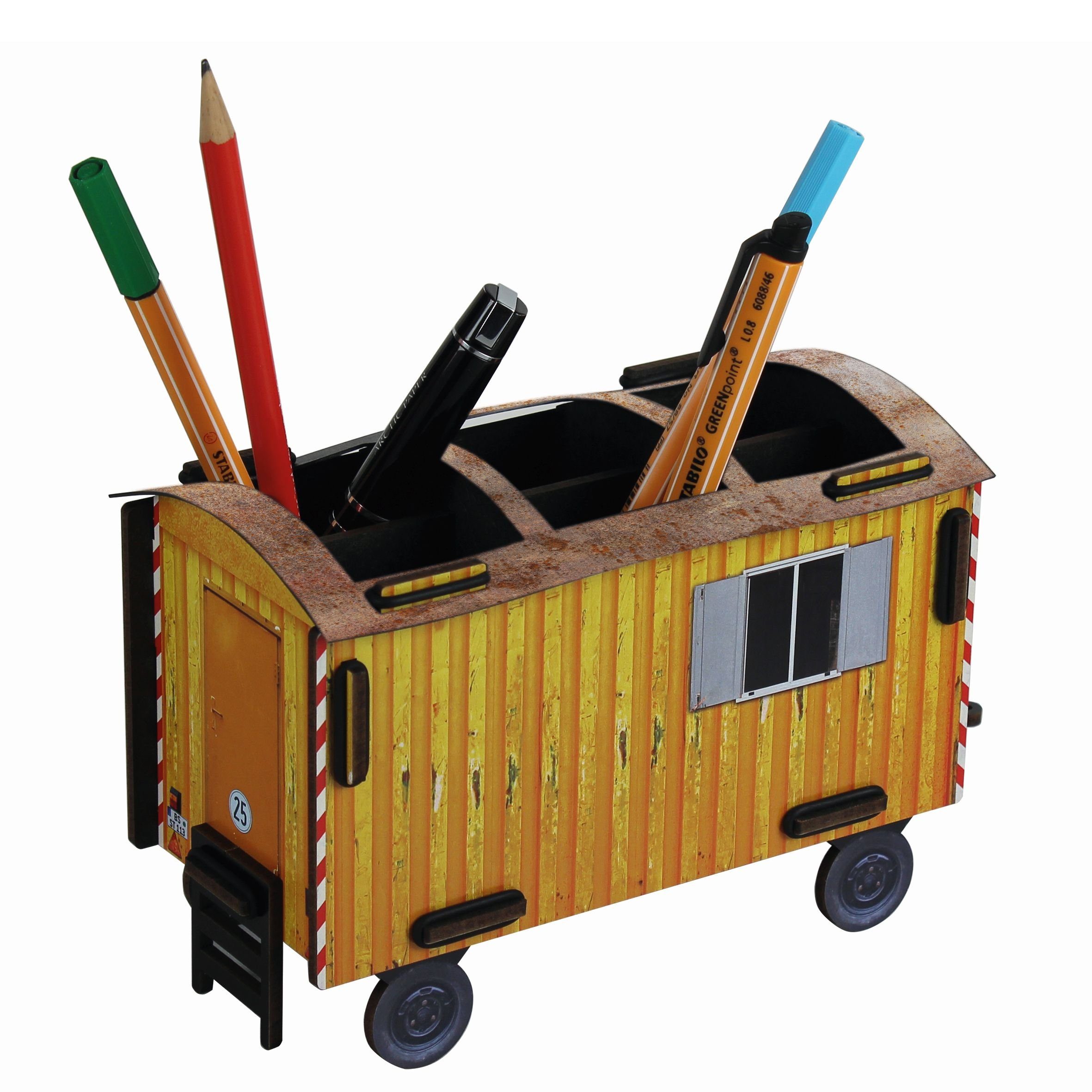 WERKHAUS® Aufbewahrungsbox Werkhaus - Stiftebox Bauwagen
