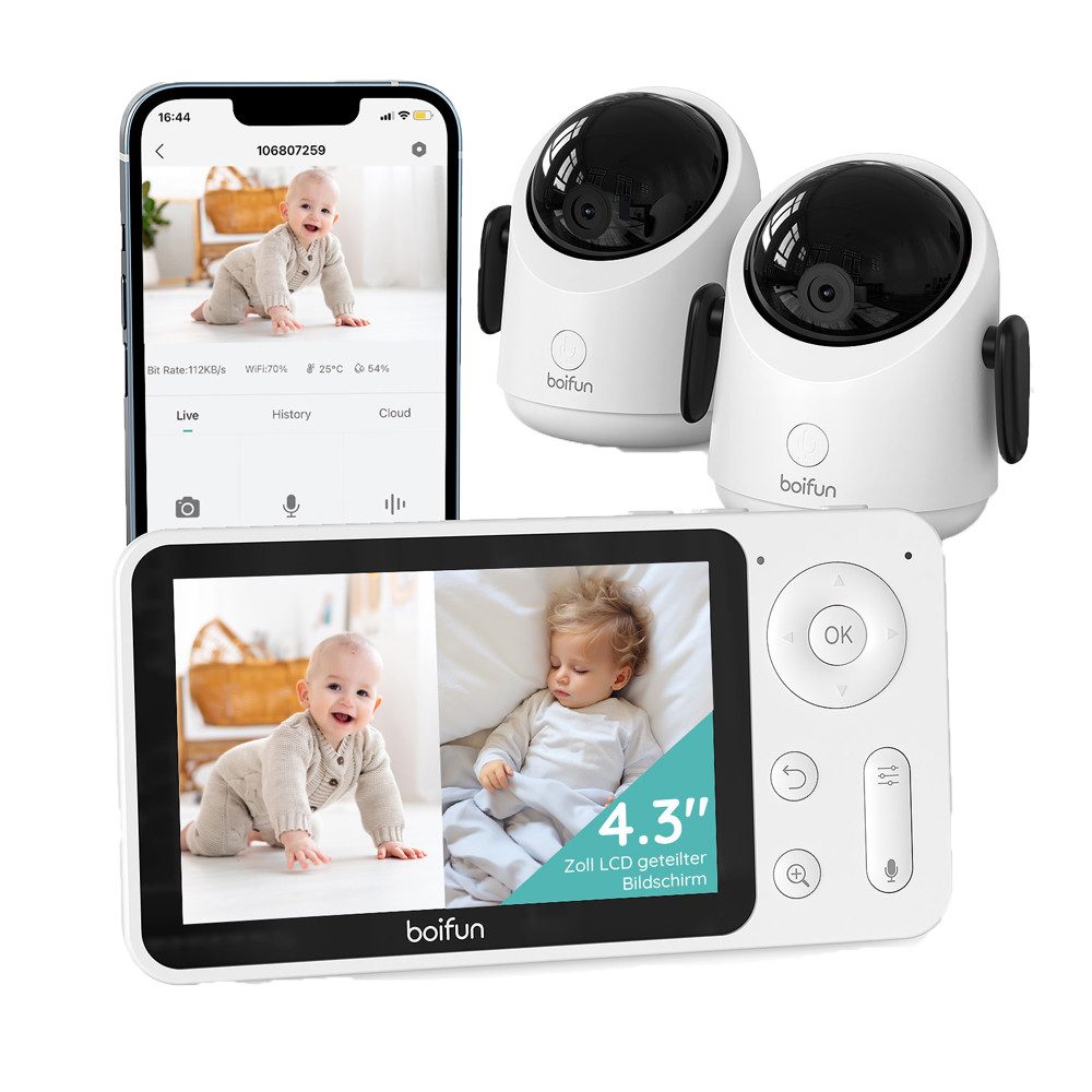 Boifun Babyphone WLAN Babyphone mit Kamera