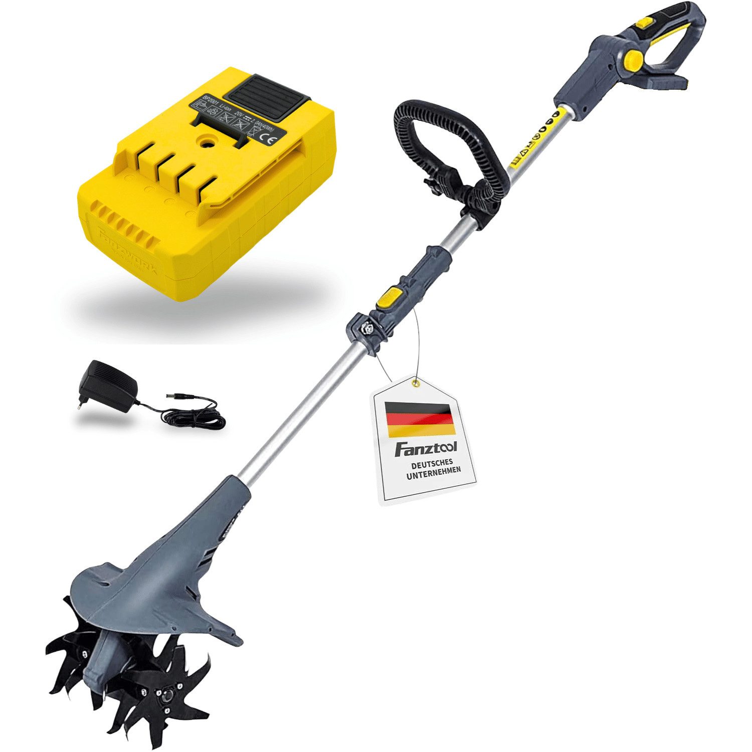 Fanztool Akku-Motorhacke 20V Motorhacke Bodenhacke Gartenhacke