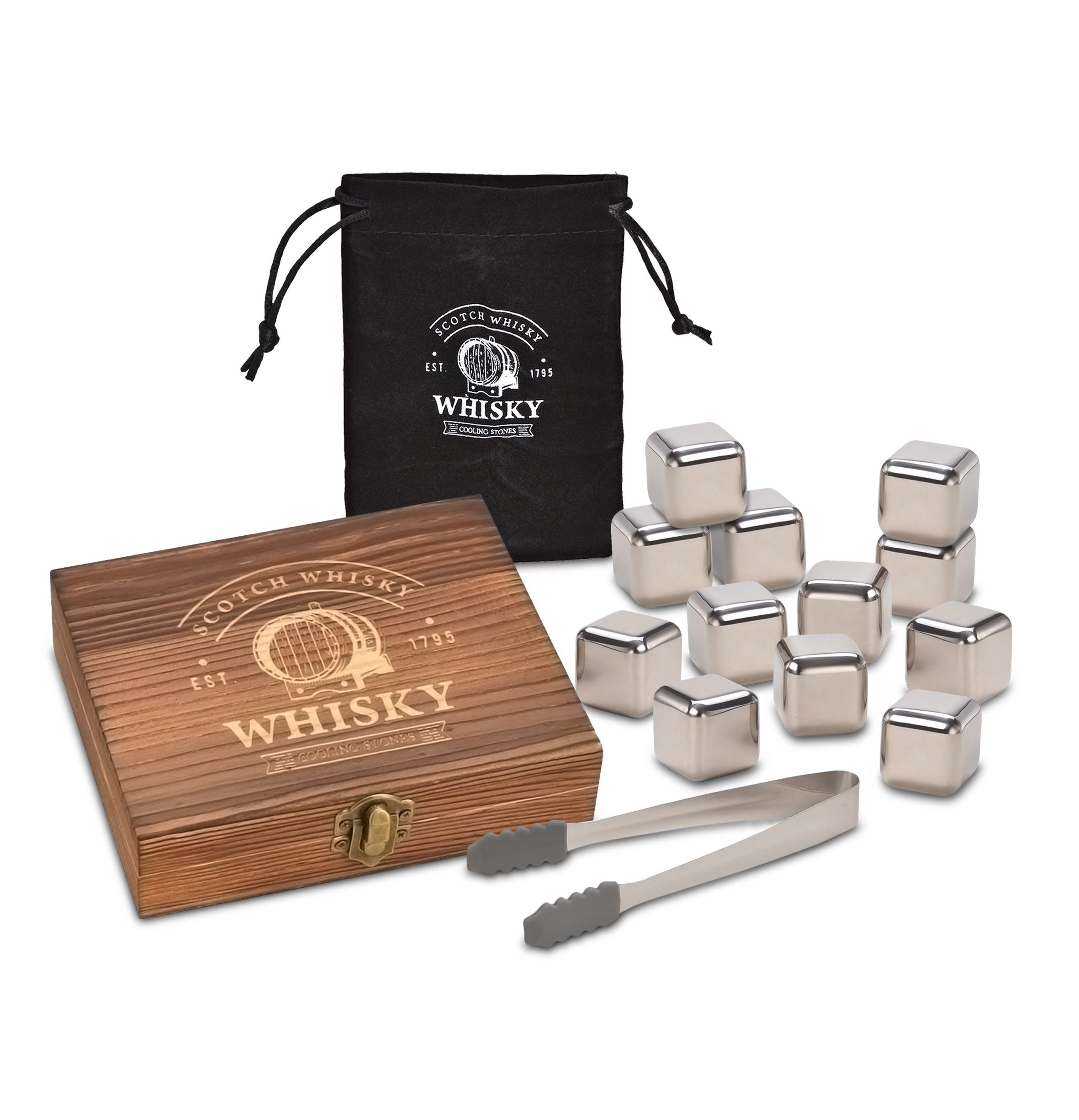 Woma Eiswürfel-Steine Edelstahl Whisky Steine Geschenk