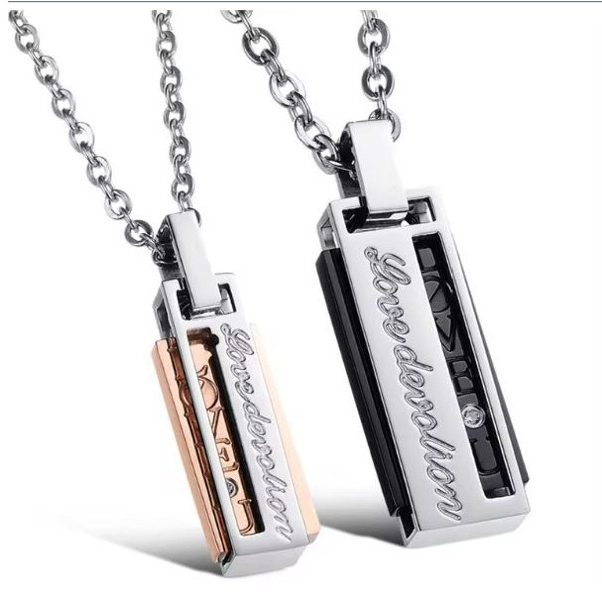 KARMA Freundschaftskette Partnerketten schwarz gold Silber