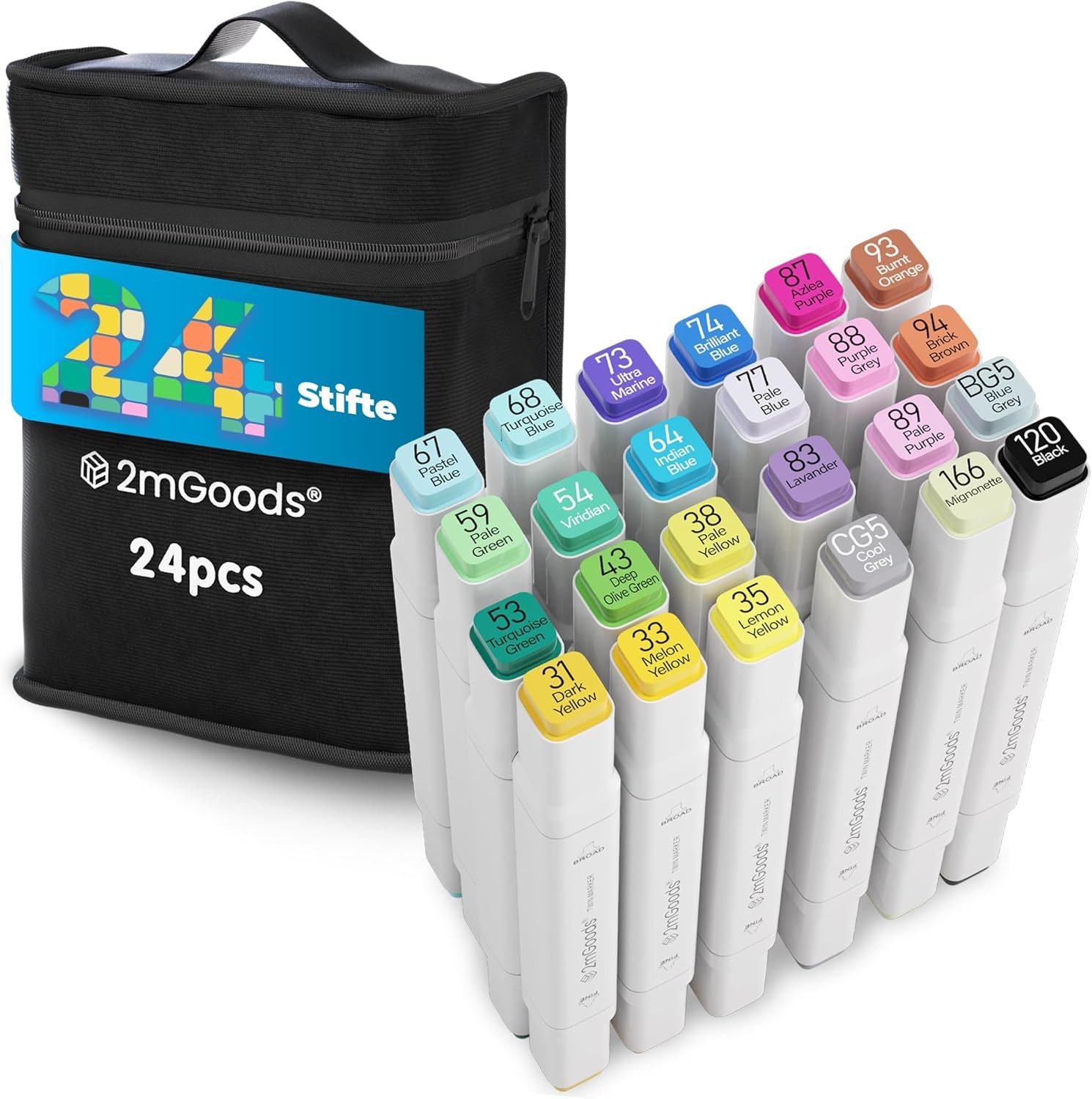2mGoods Marker Alkohol Marker mit Doppelspitze,
