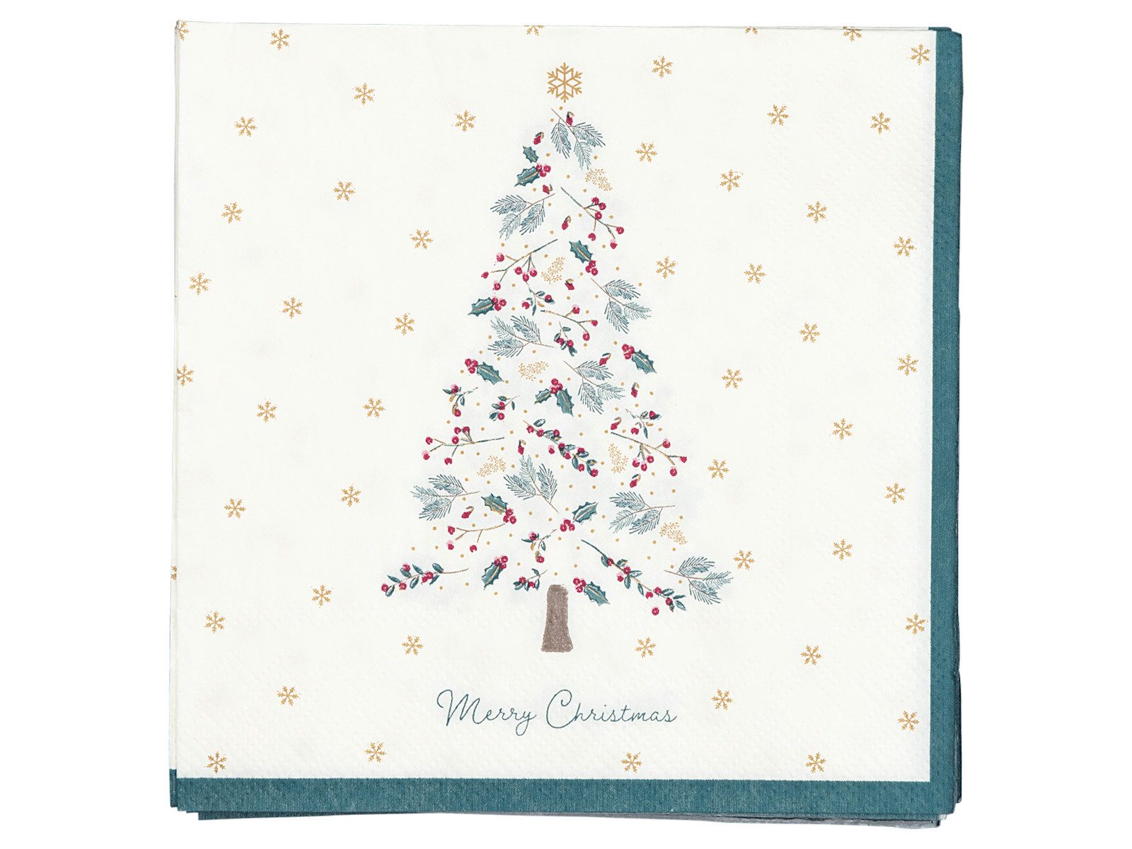 Greengate Papierserviette Lucie Xmas Papierserviette white