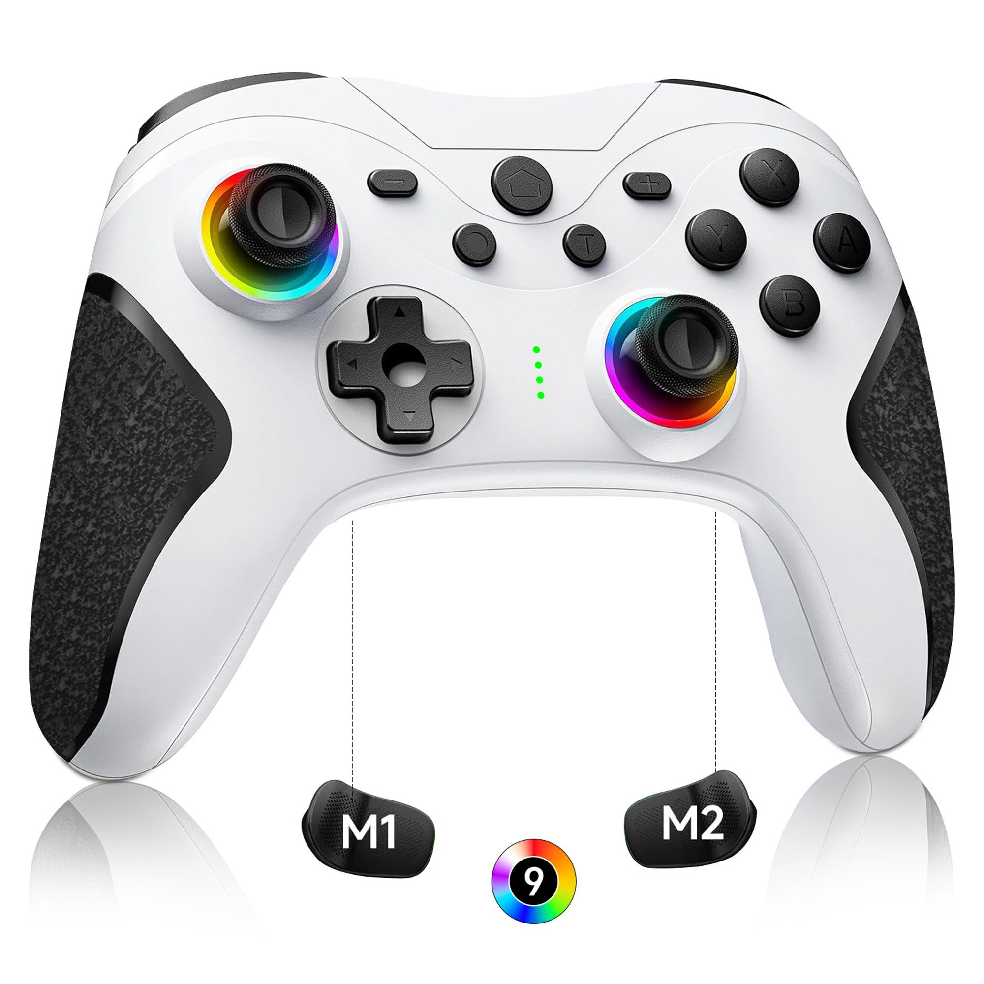 BRAIDOL Gaming Controller,Switch Controller,9 Colors LED