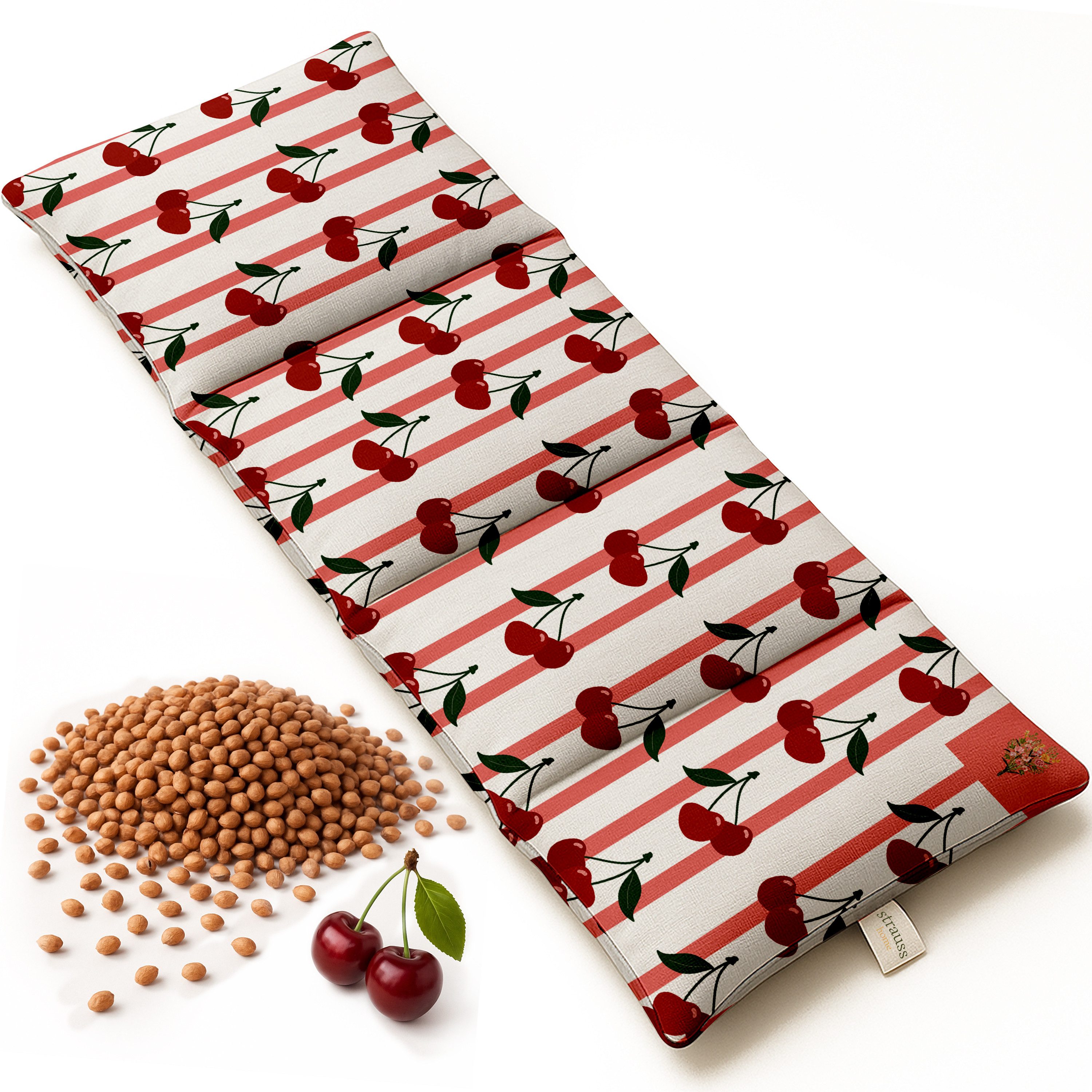 Strauss Home Wärmekissen Kirschkernkissen Gross, Mikrowellengeeignet,