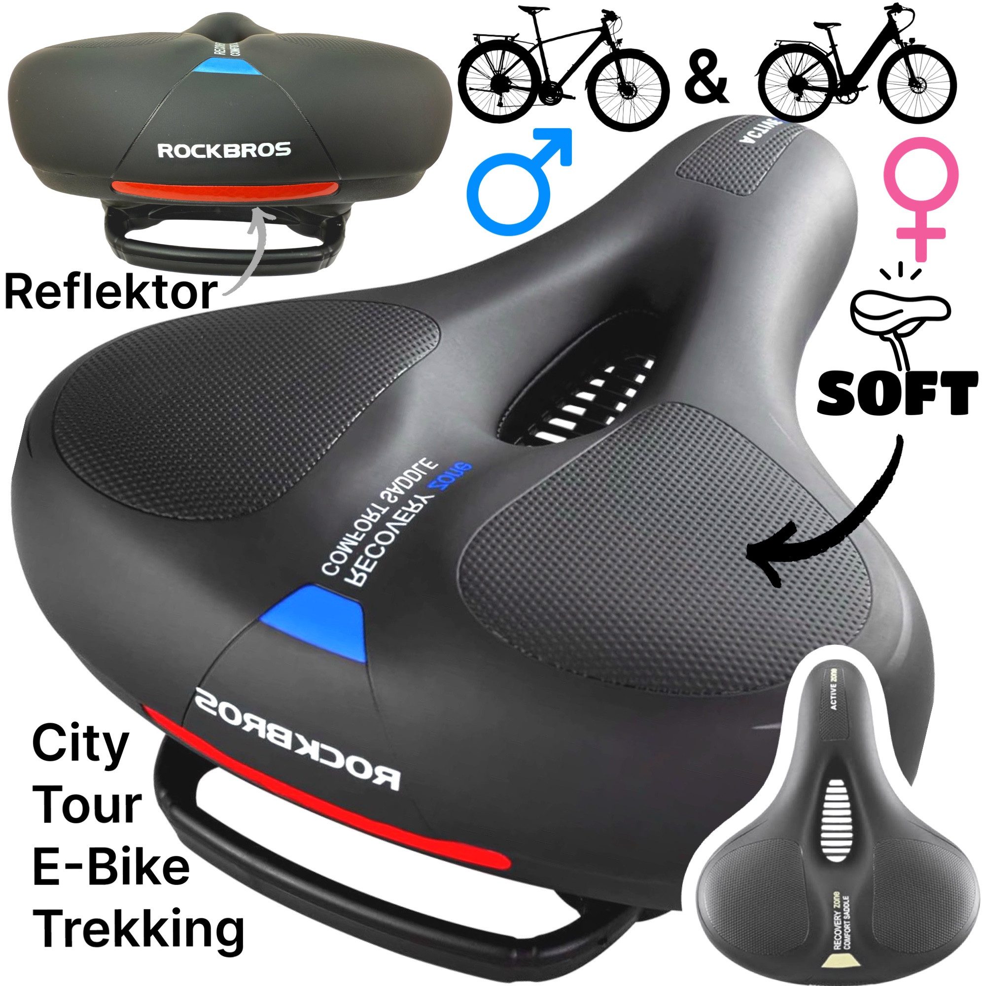 ROCKBROS Fahrrad-Gepäckträger Fahrrad Max Komfort Gel