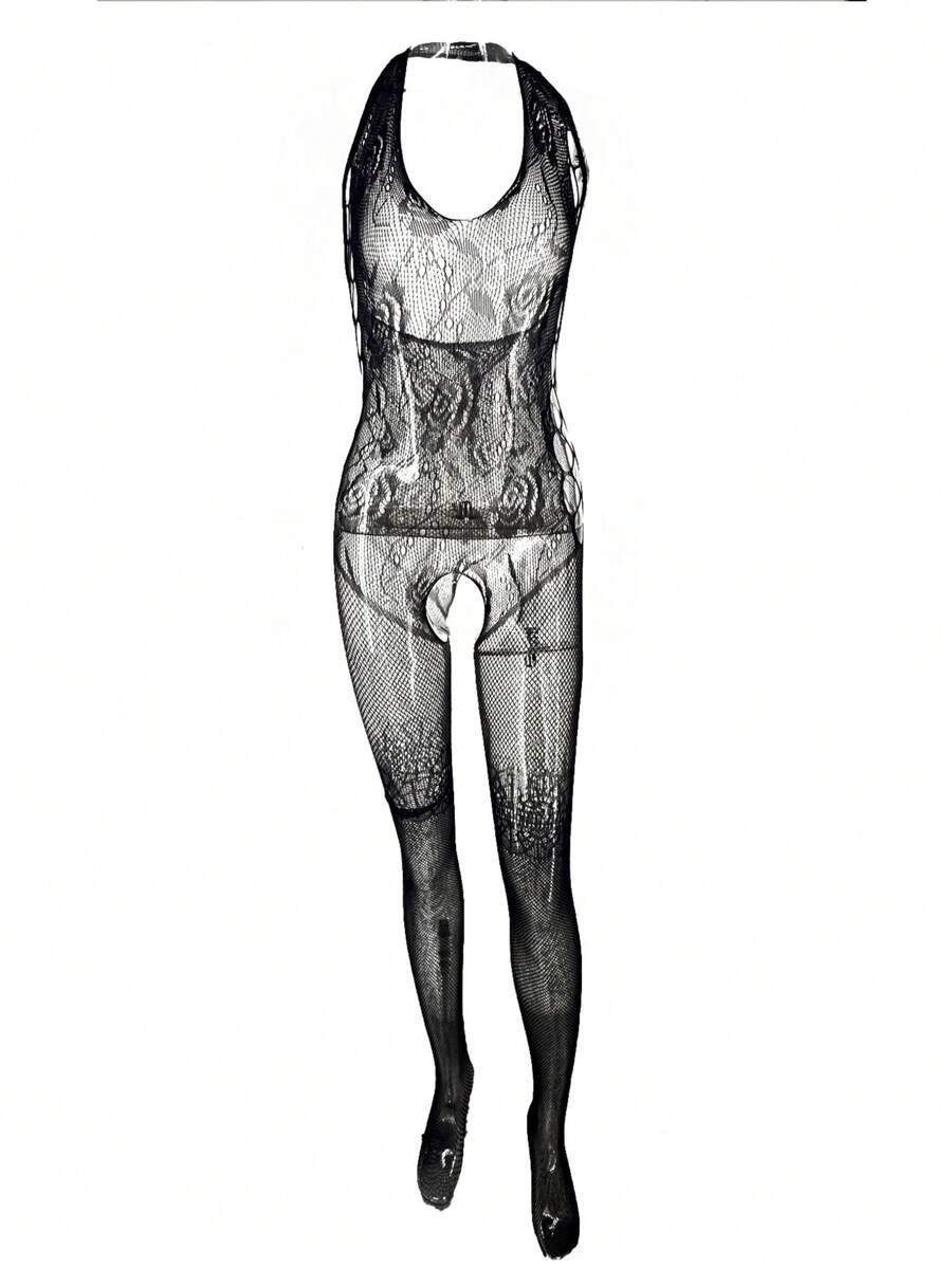 Elegant Love Bodystocking-Ouvert Sexy Netz-Bodystocking mit