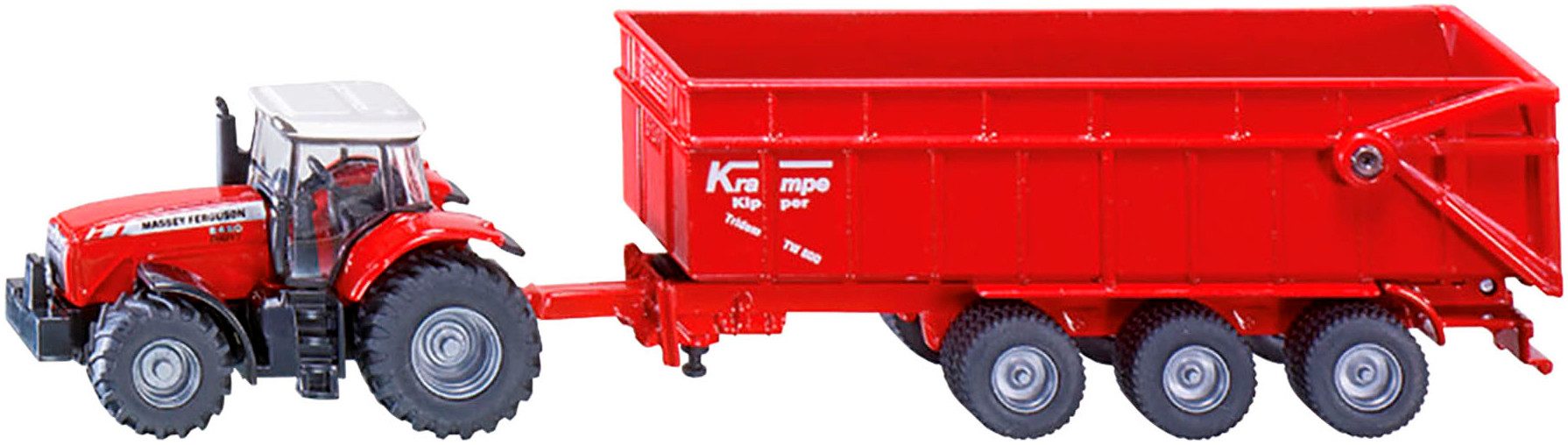 Siku Spielzeug-Traktor Massey Ferguson Traktor mit