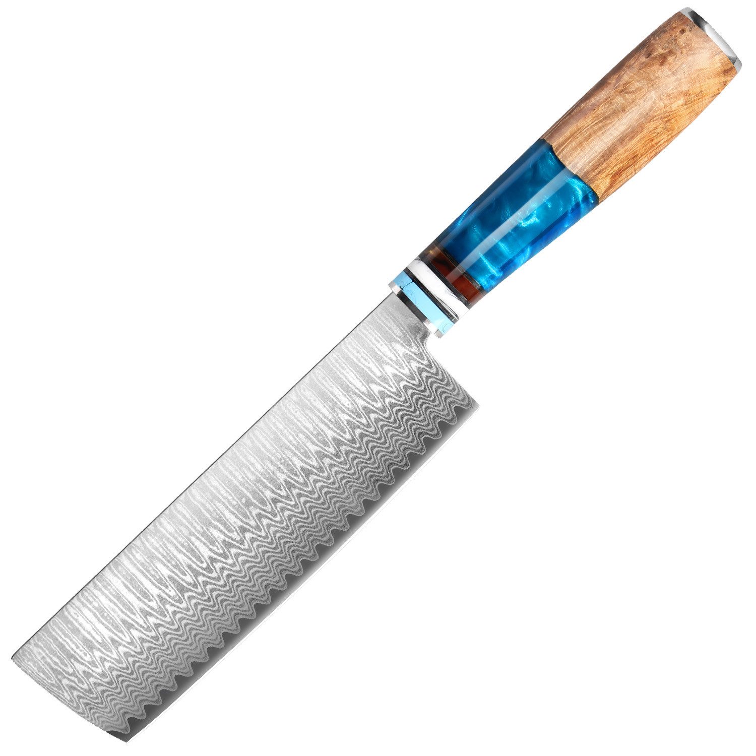 KEENZO Damastmesser Damaststahl 17cm Nakirimesser zum