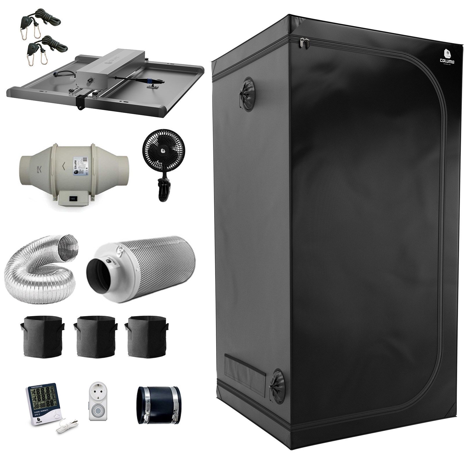 Caluma Gewächshaus Growbox Komplett Set -