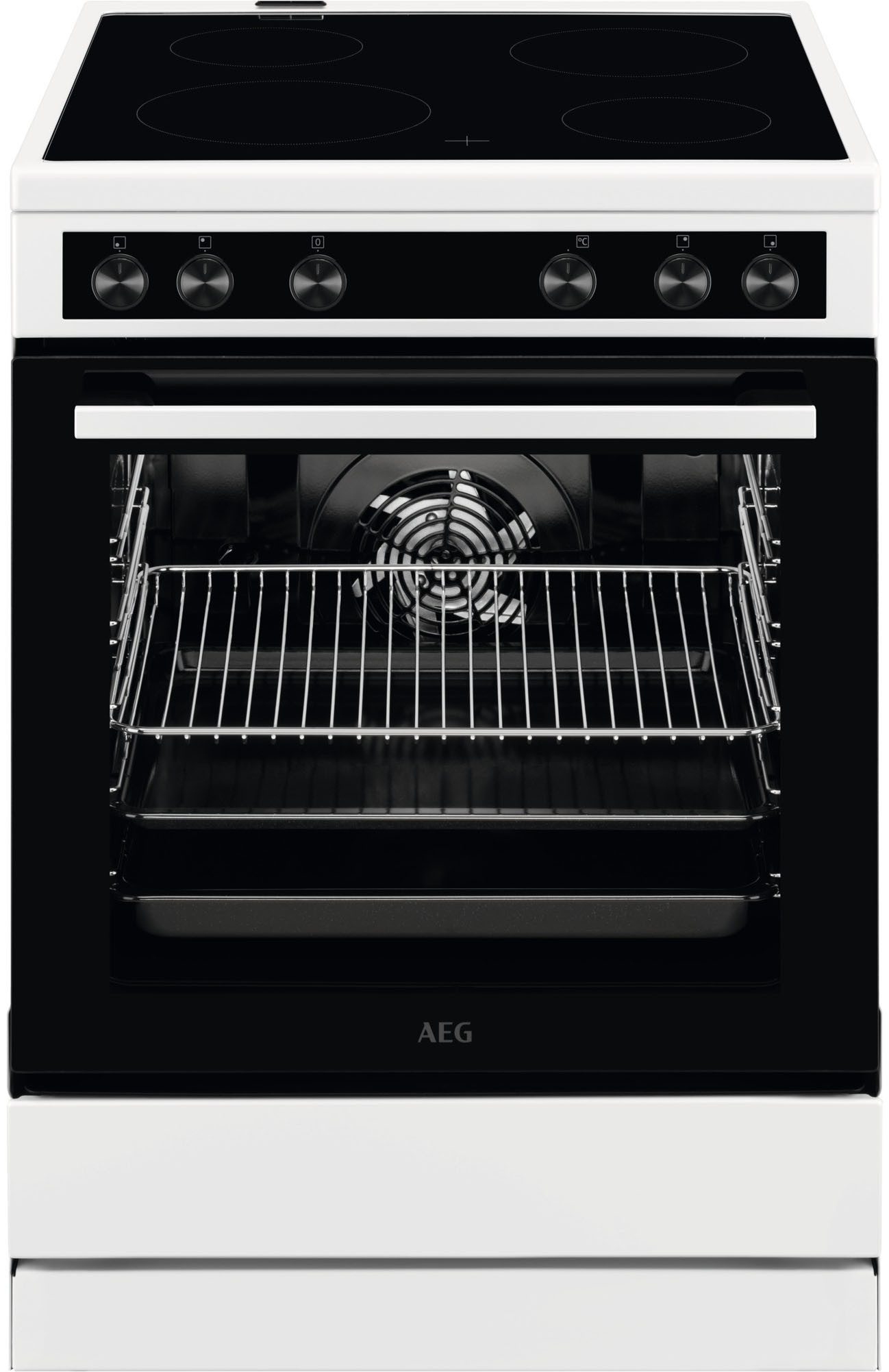 AEG Elektro-Standherd CCB6206ABW, mit FlexiRunners™ –