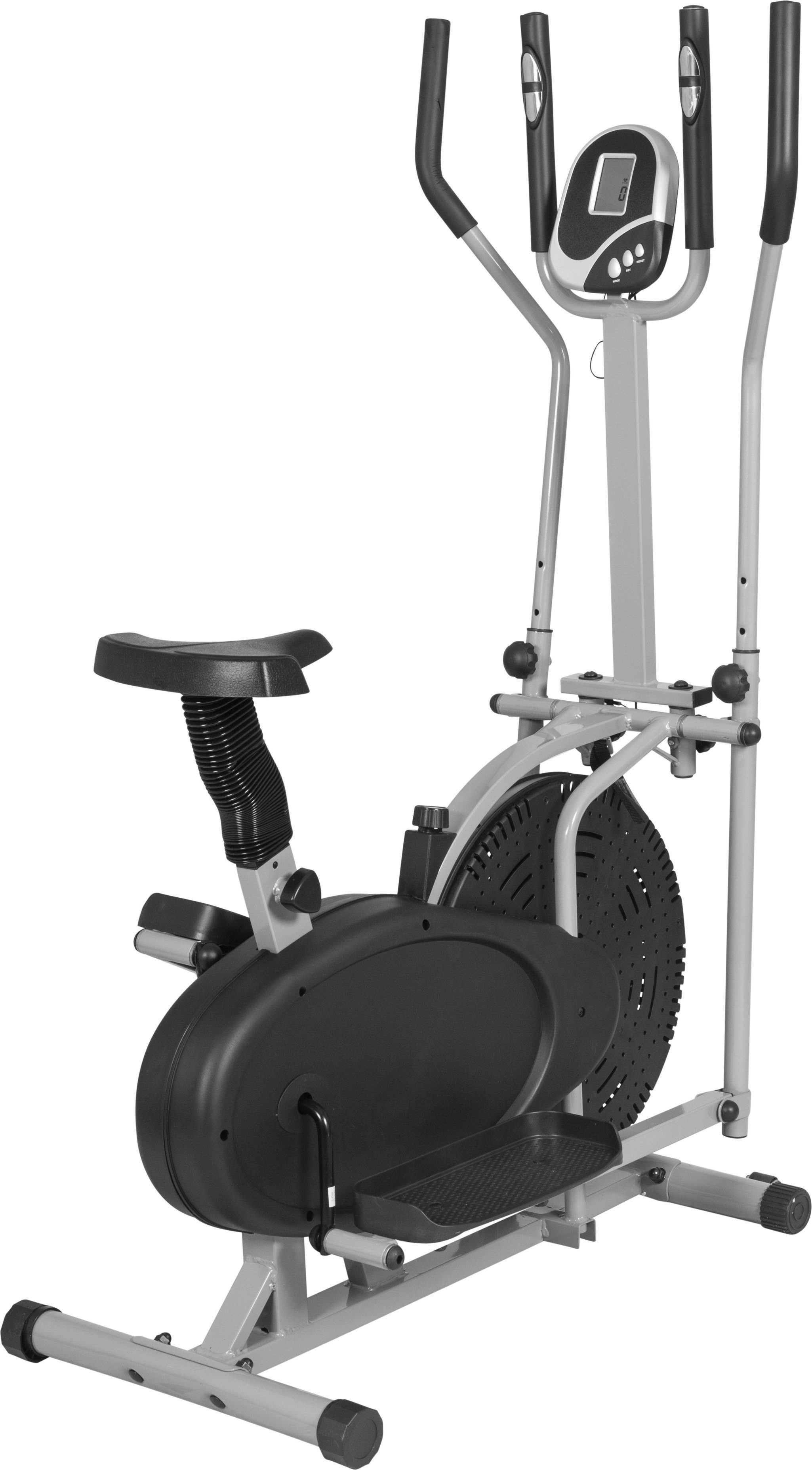 GORILLA SPORTS Crosstrainer mit Trainingscomputer, Pulsmesser,
