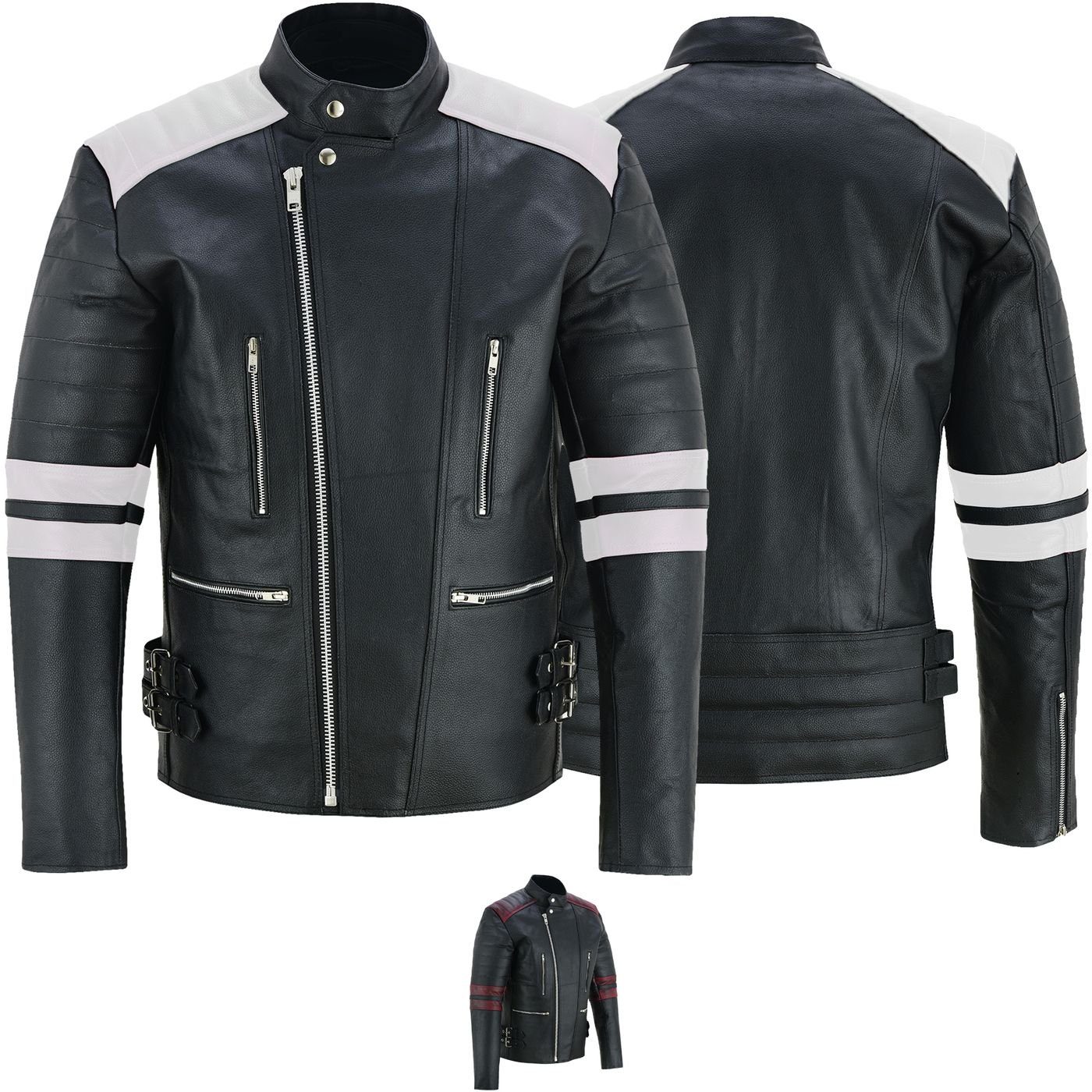 German Wear Lederjacke GW424J Biker Lederjacke