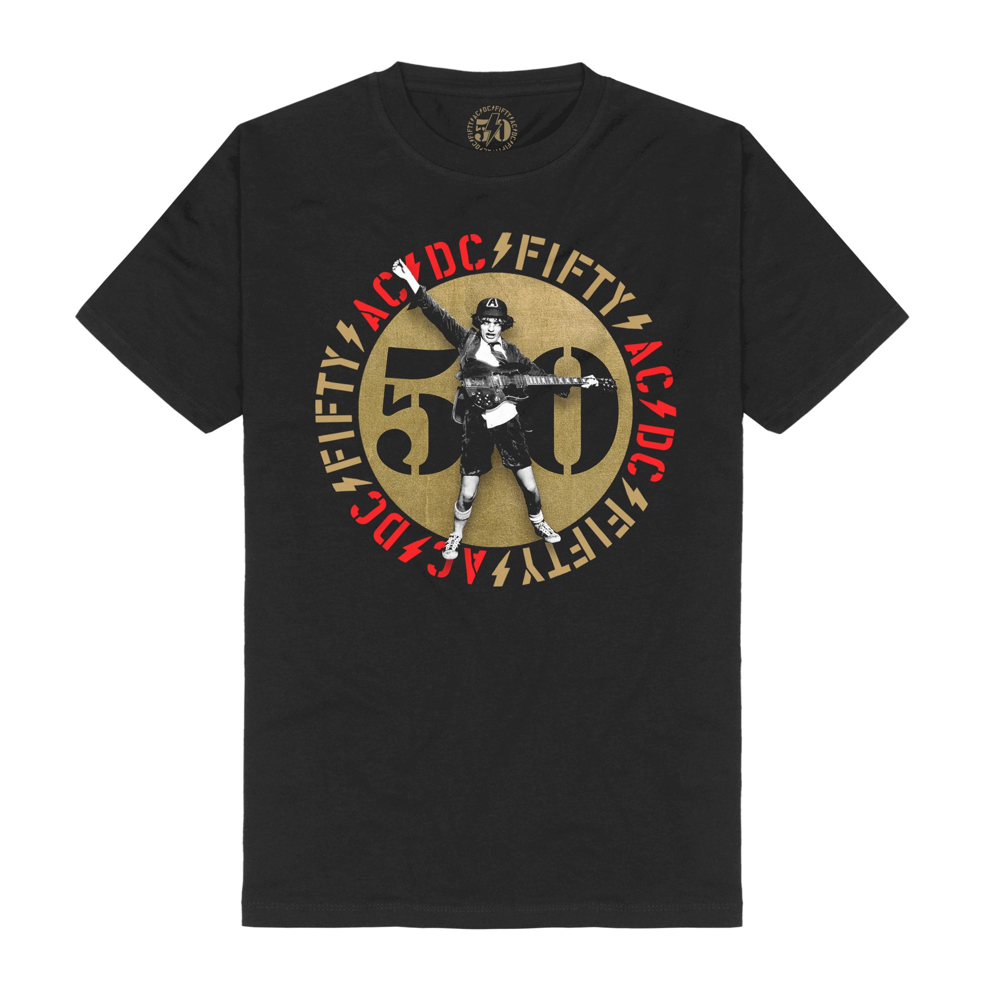 AC/DC Print-Shirt AC/DC Fifty Angus Emblem
