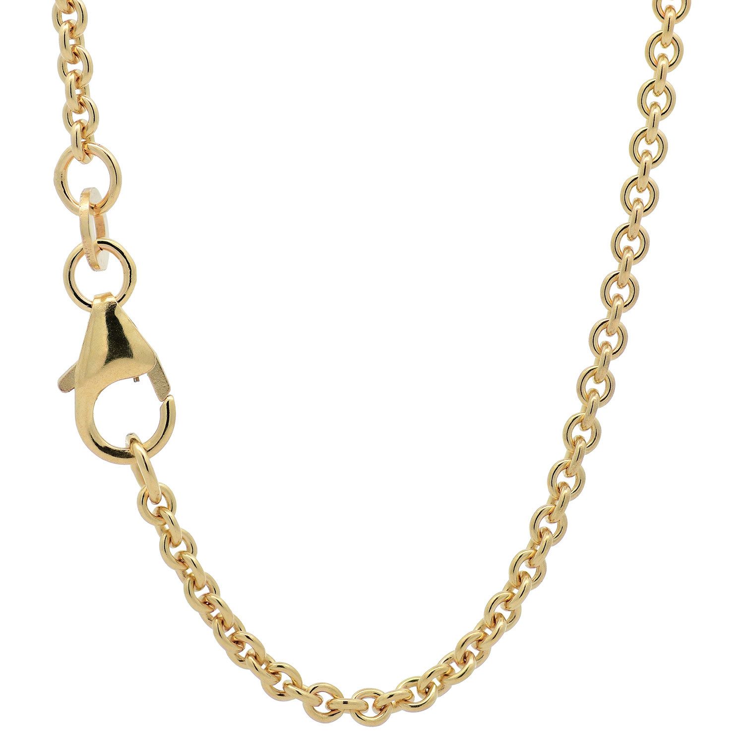 HOPLO Goldkette Goldkette Ankerkette rund Länge