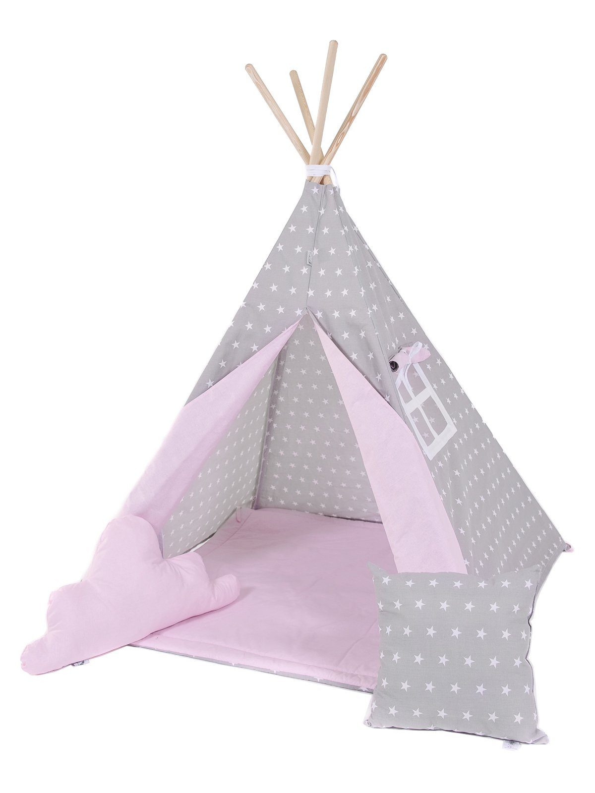 Rainbow Kids Tipi-Zelt Grauer Stern, Personen: