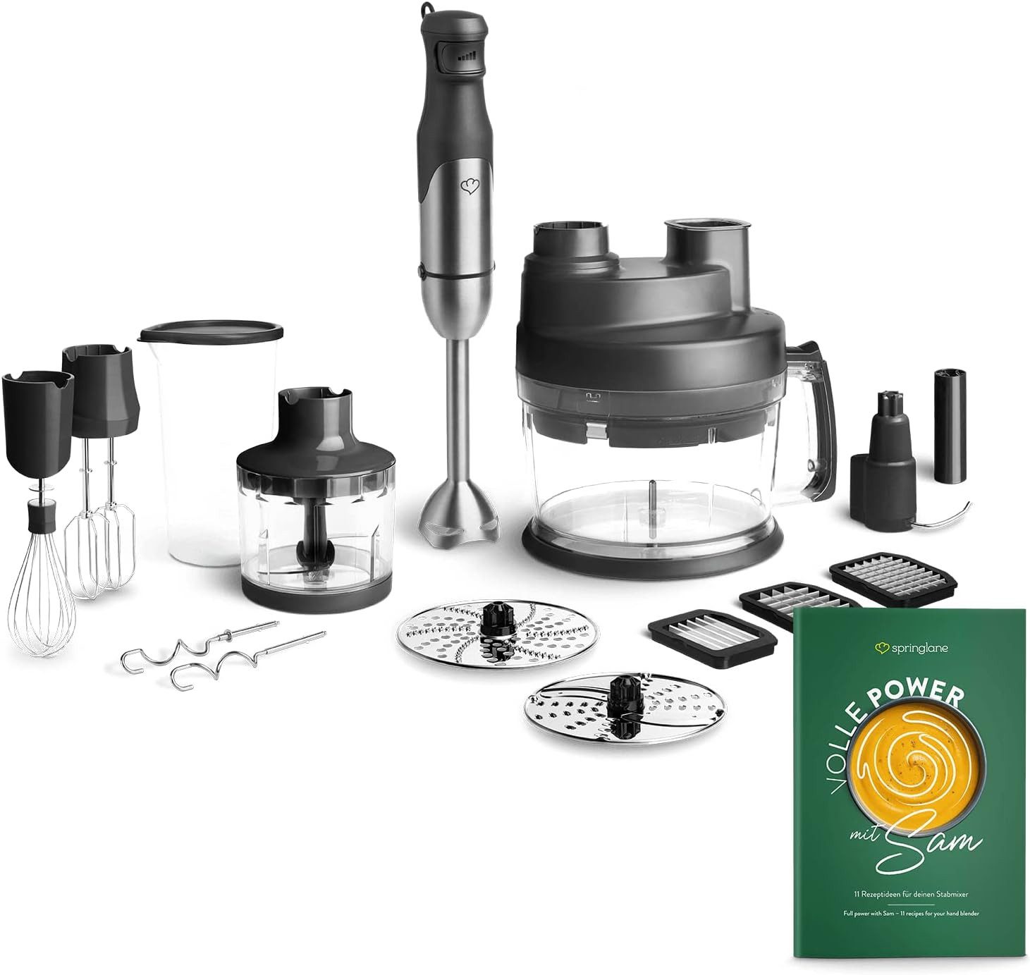 Springlane Stabmixer Set Sam aus Edelstahl