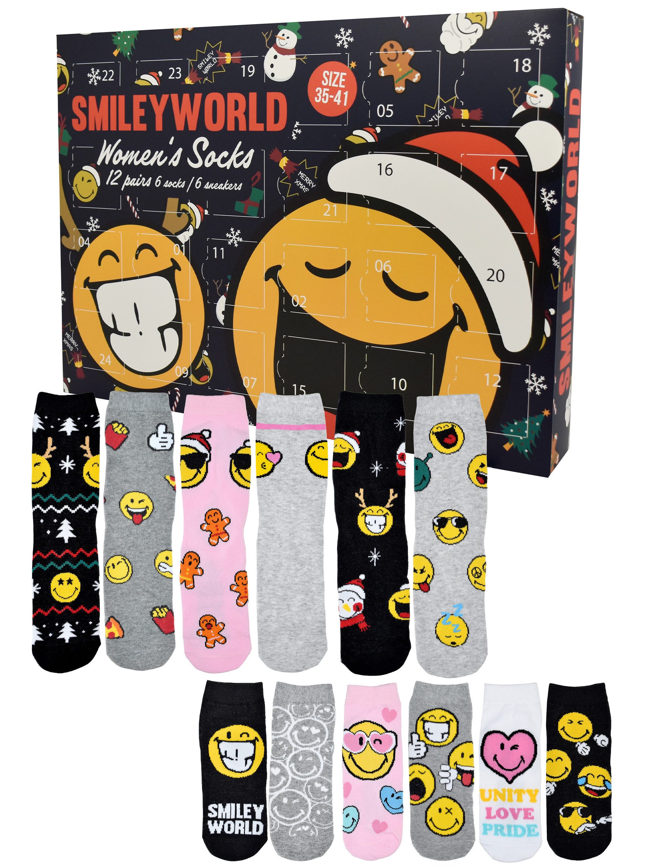 United Labels® Adventskalender Smileyworld Socken Adventskalender