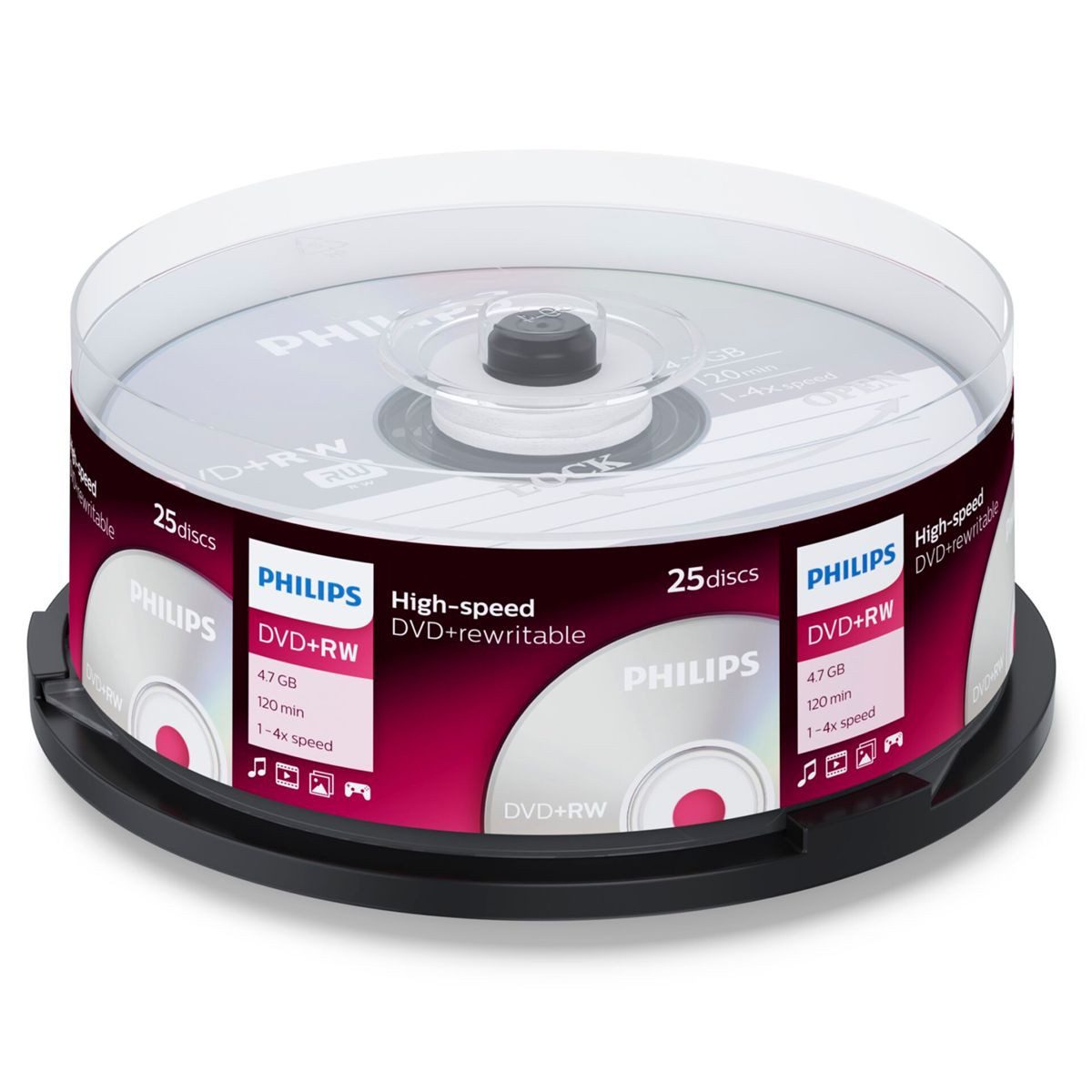 Philips DVD-Rohling 1x25 DVD+RW 4,7GB 4x