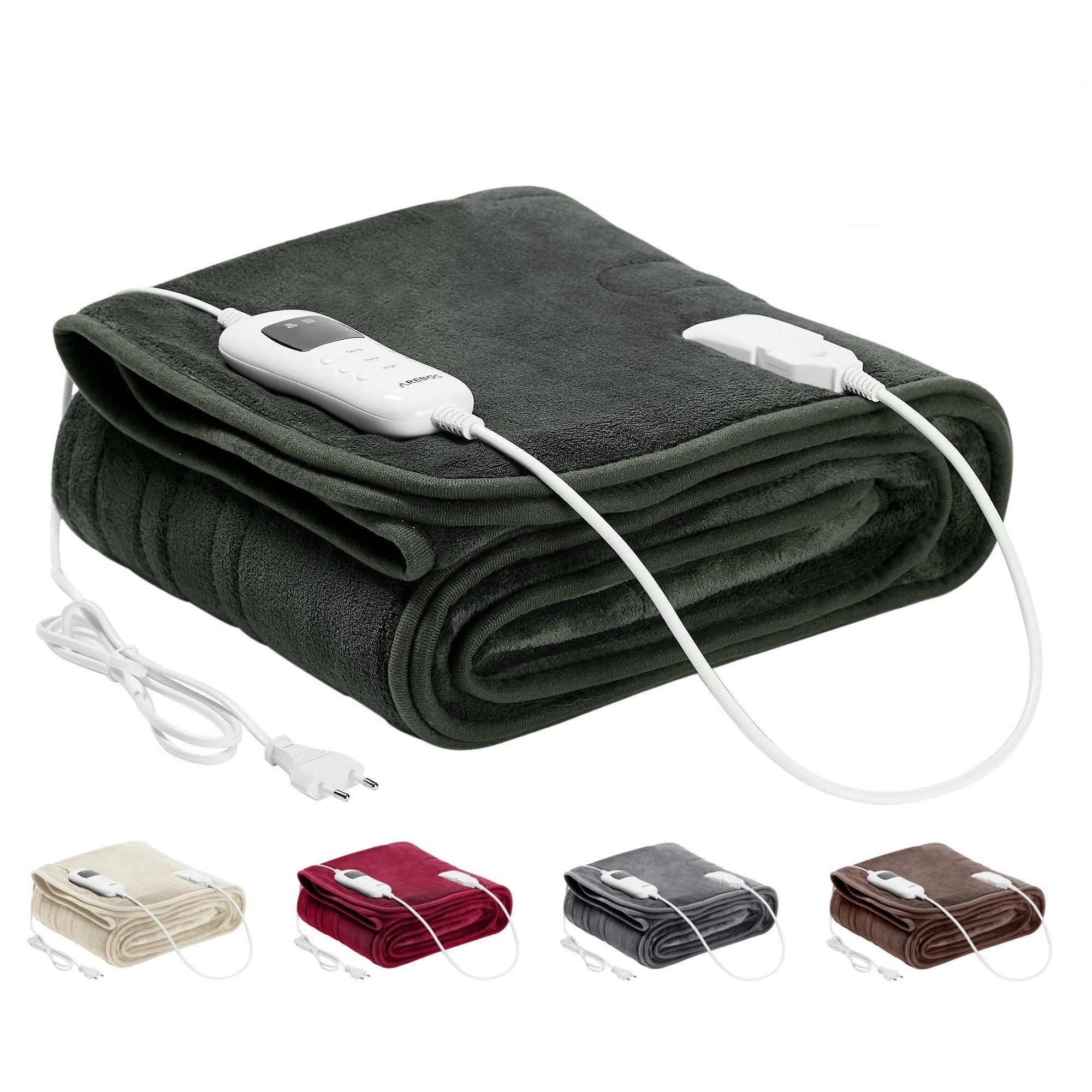 Arebos Heizdecke elektrisch Wärmedecke, Kuscheldecke, 160