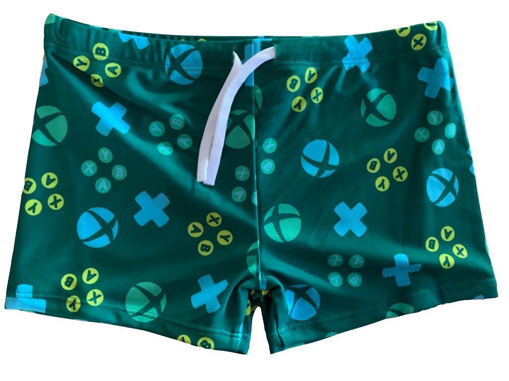 Xbox Boxer-Badehose XBOX Badehose grün