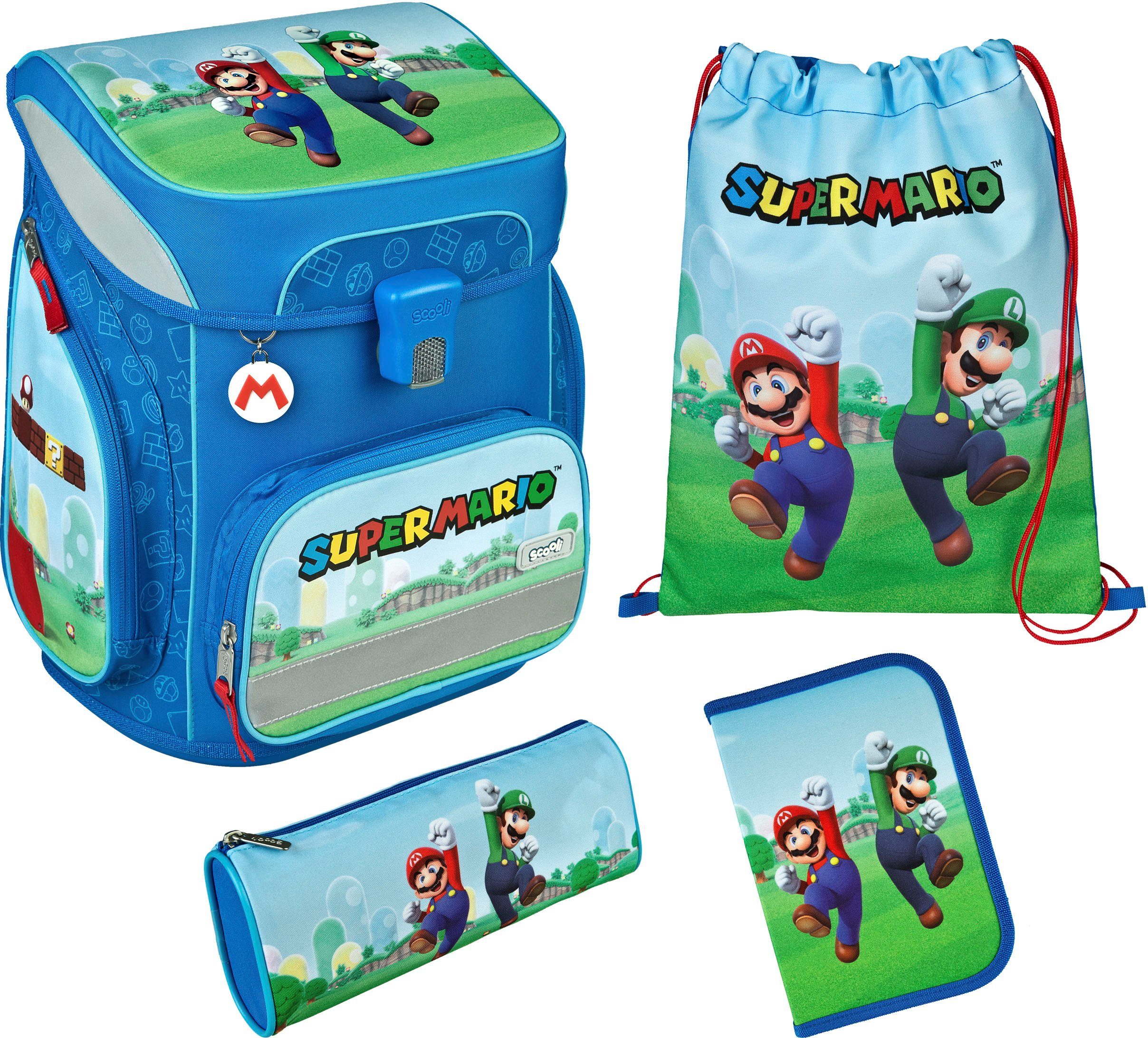 Scooli Schulranzen EasyFit, Super Mario (Set,