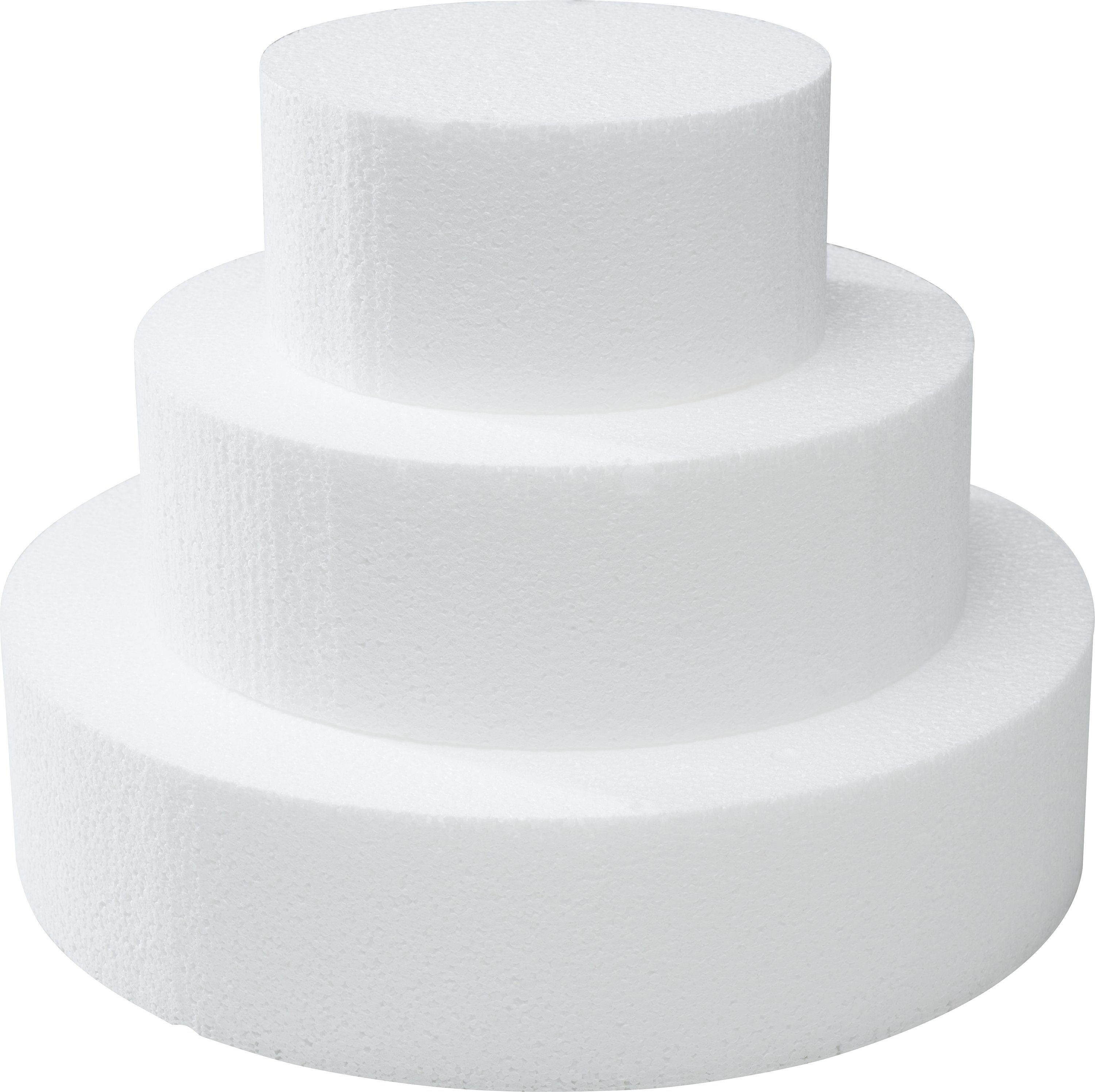 VBS Styropor-Figur Styroporform Torte, 3 Teile