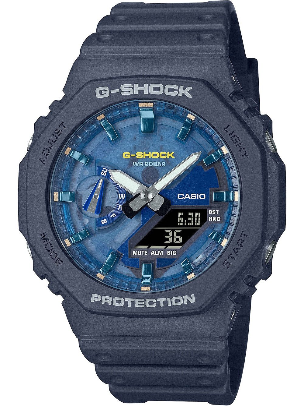 CASIO Quarzuhr Casio GA-2100AS-2AER Herrenuhr G-Shock