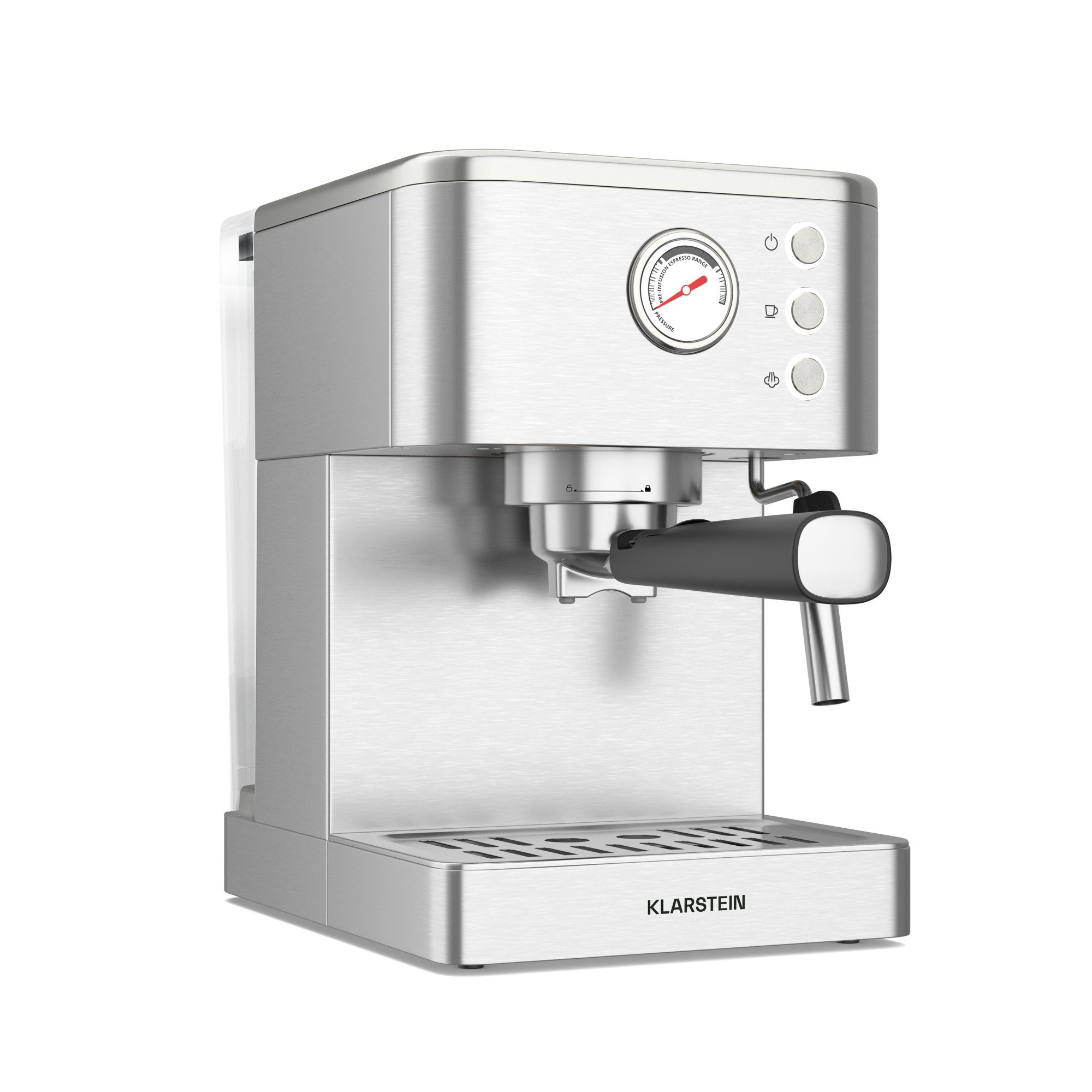 Klarstein Espressomaschine, 1.5l Kaffeekanne, 1 Aluminium-Portafilter,