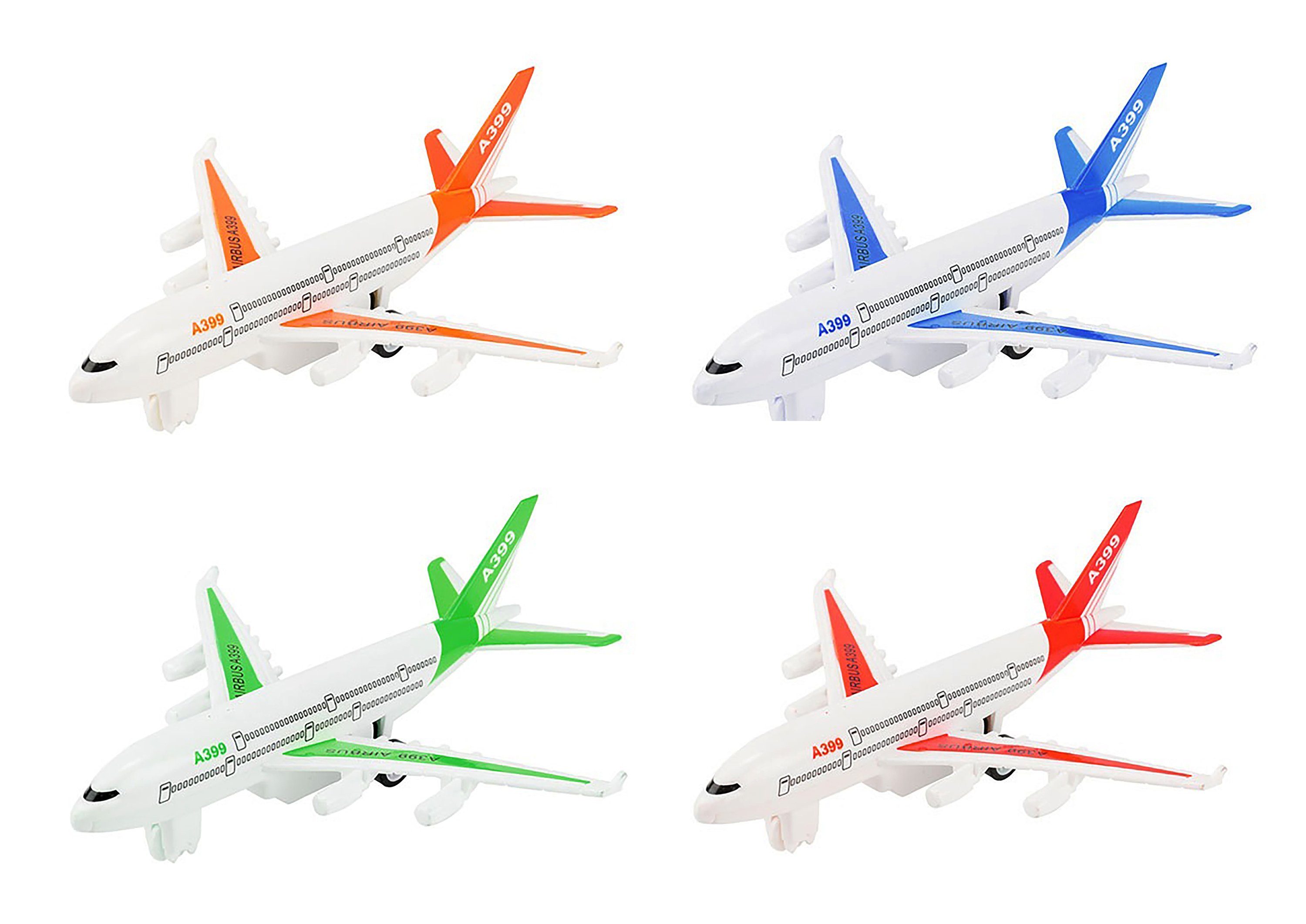 Toi-Toys Spielzeug-Flugzeug 4X Flugzeug A399 15x14cm