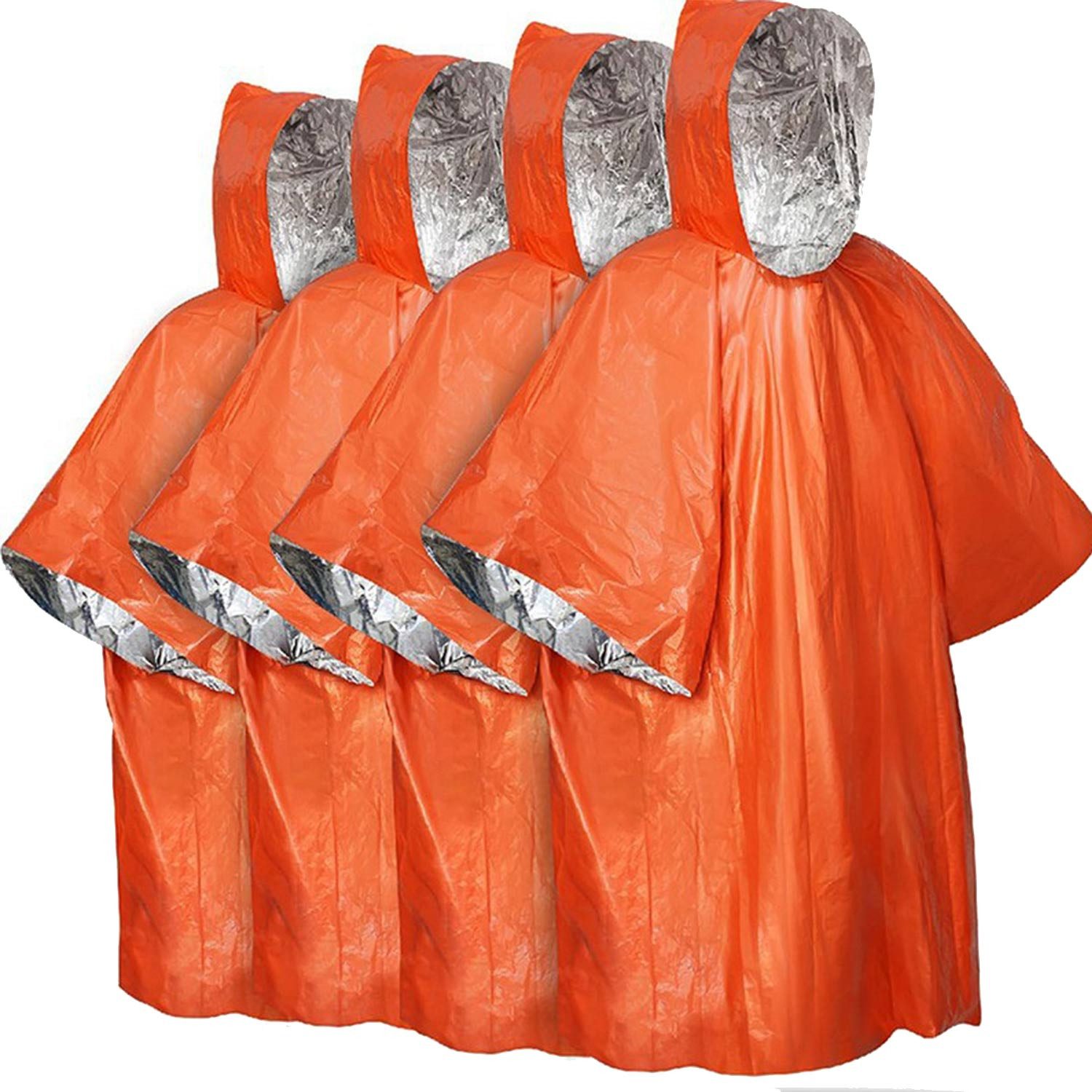 Refttenw Regenponcho Tragbarer Notfall-Regenmantel, Campingbedarf, Winddicht,4