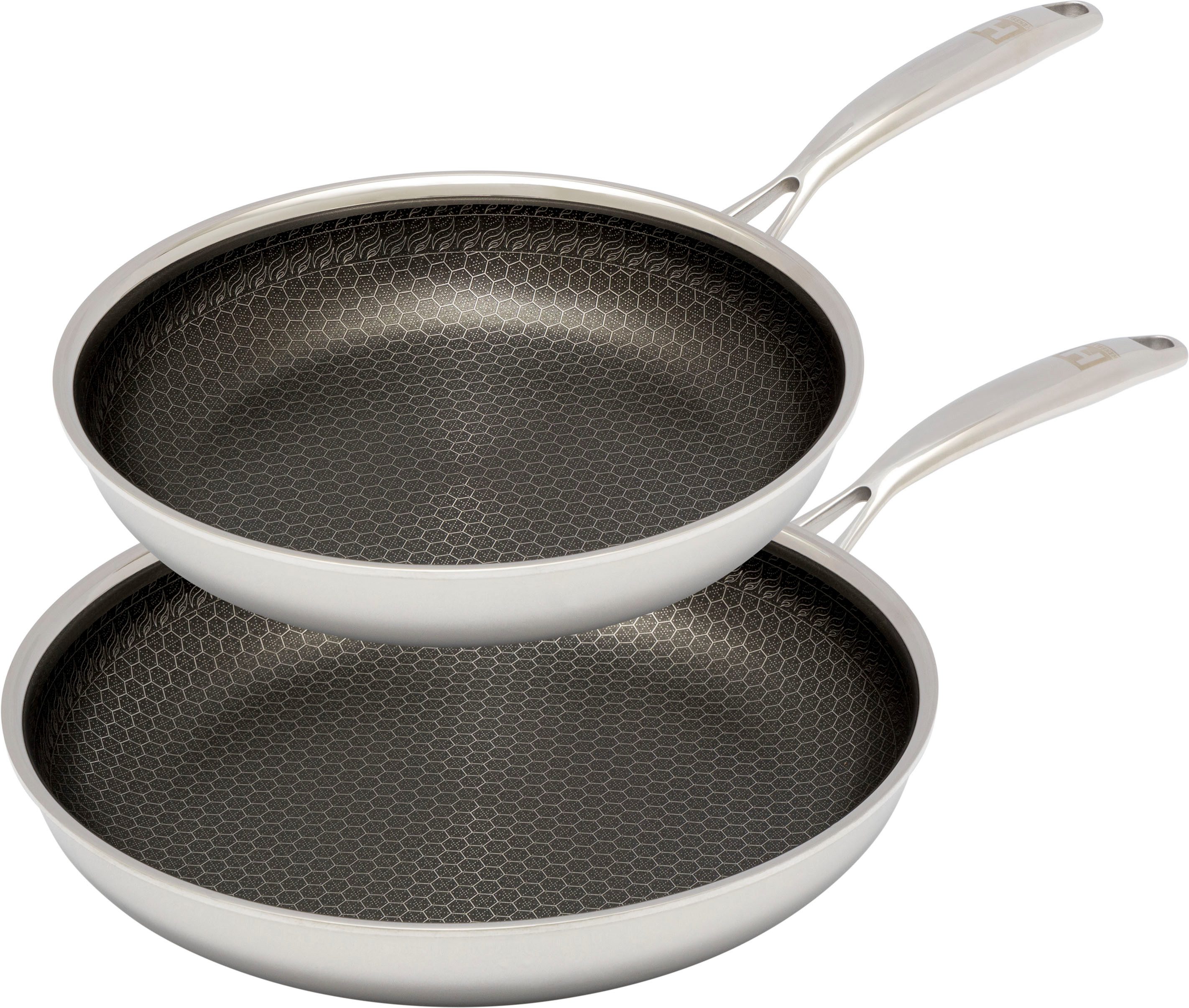 HENSSLERS Pfannen-Set, Edelstahl (Set, 2-tlg., 1x