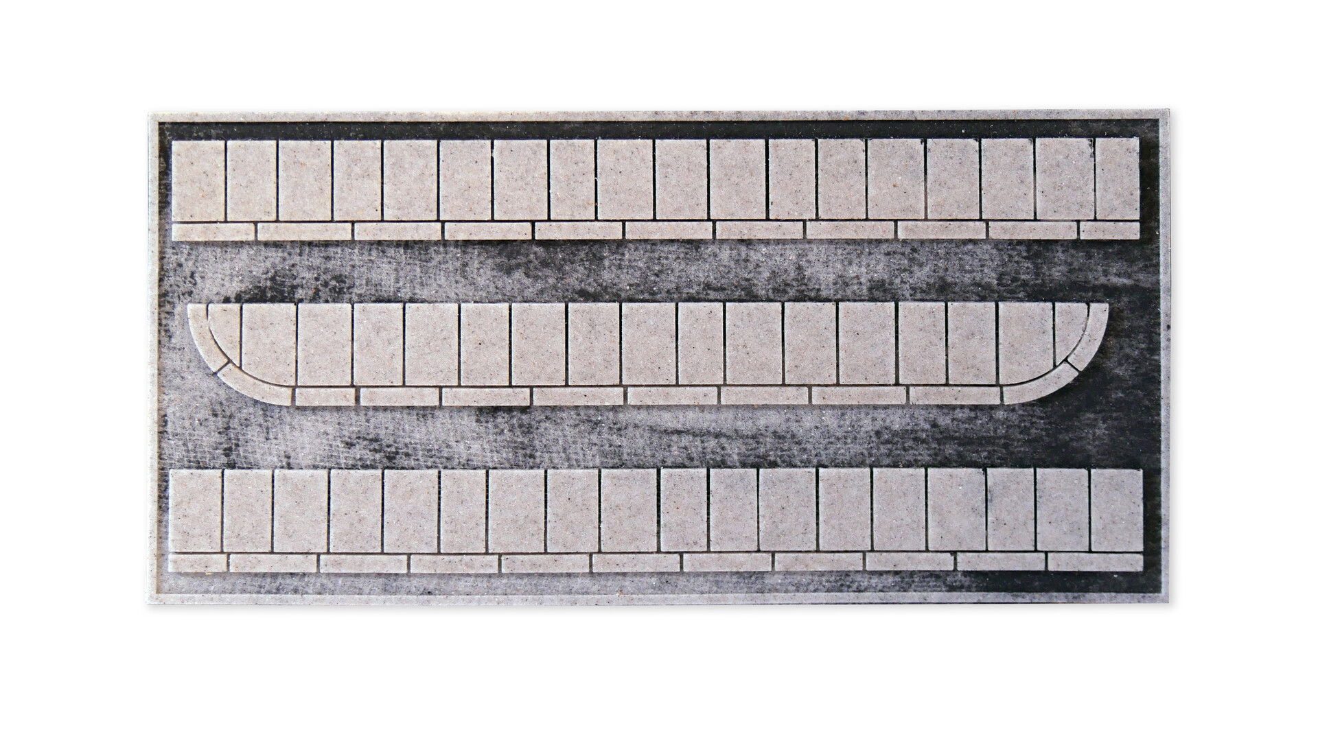 NOCH Modelleisenbahn-Straße Struktur-Bürgersteig „Beton-Platten“, modellbau Ge