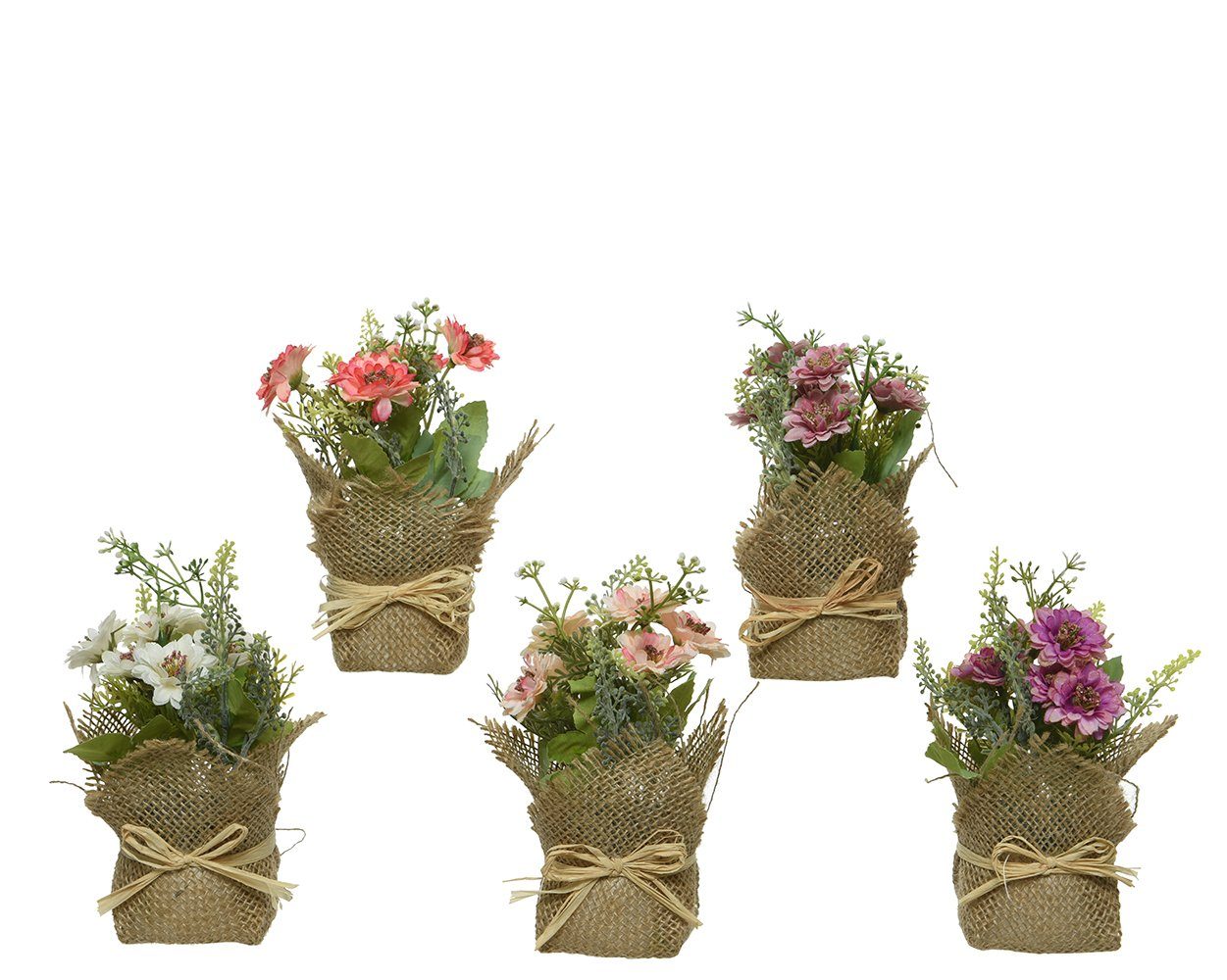 Kunstblume, Kaemingk, Kunstblumen im Jute Topf