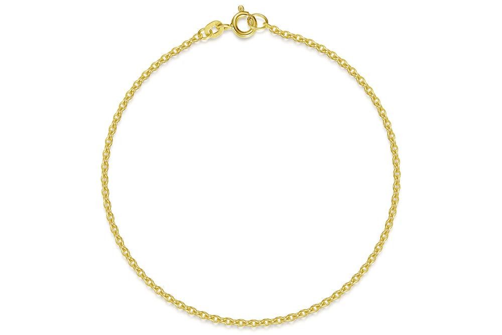 Silberkettenstore Goldarmband Erbskette Armband 1,9mm -