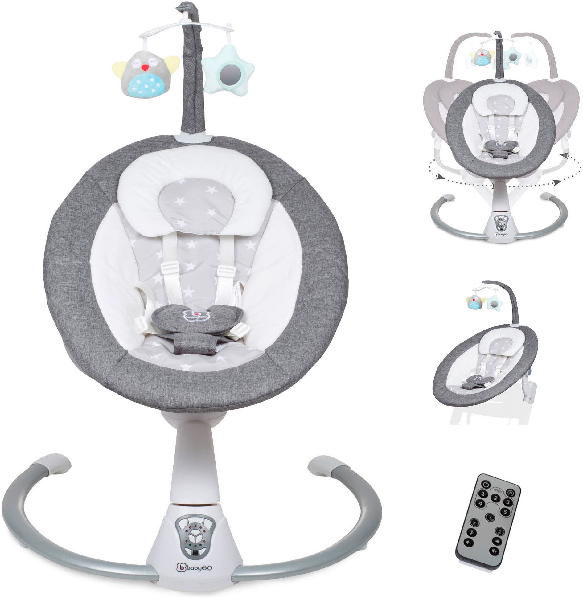 BabyGo Babywippe Homey, mit Schaukelbewegungen und