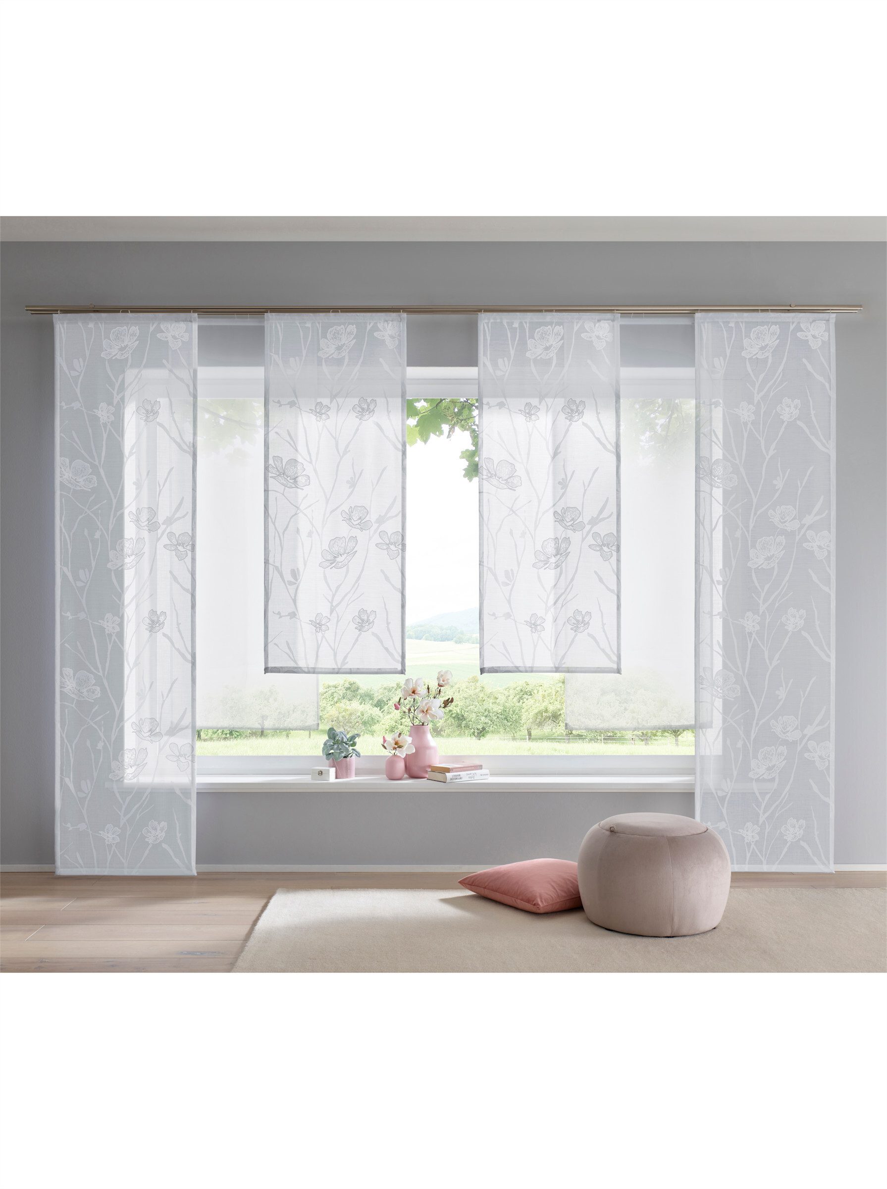 heine Gardine Schiebevorhang, halbtransparent, Schiebevorhang