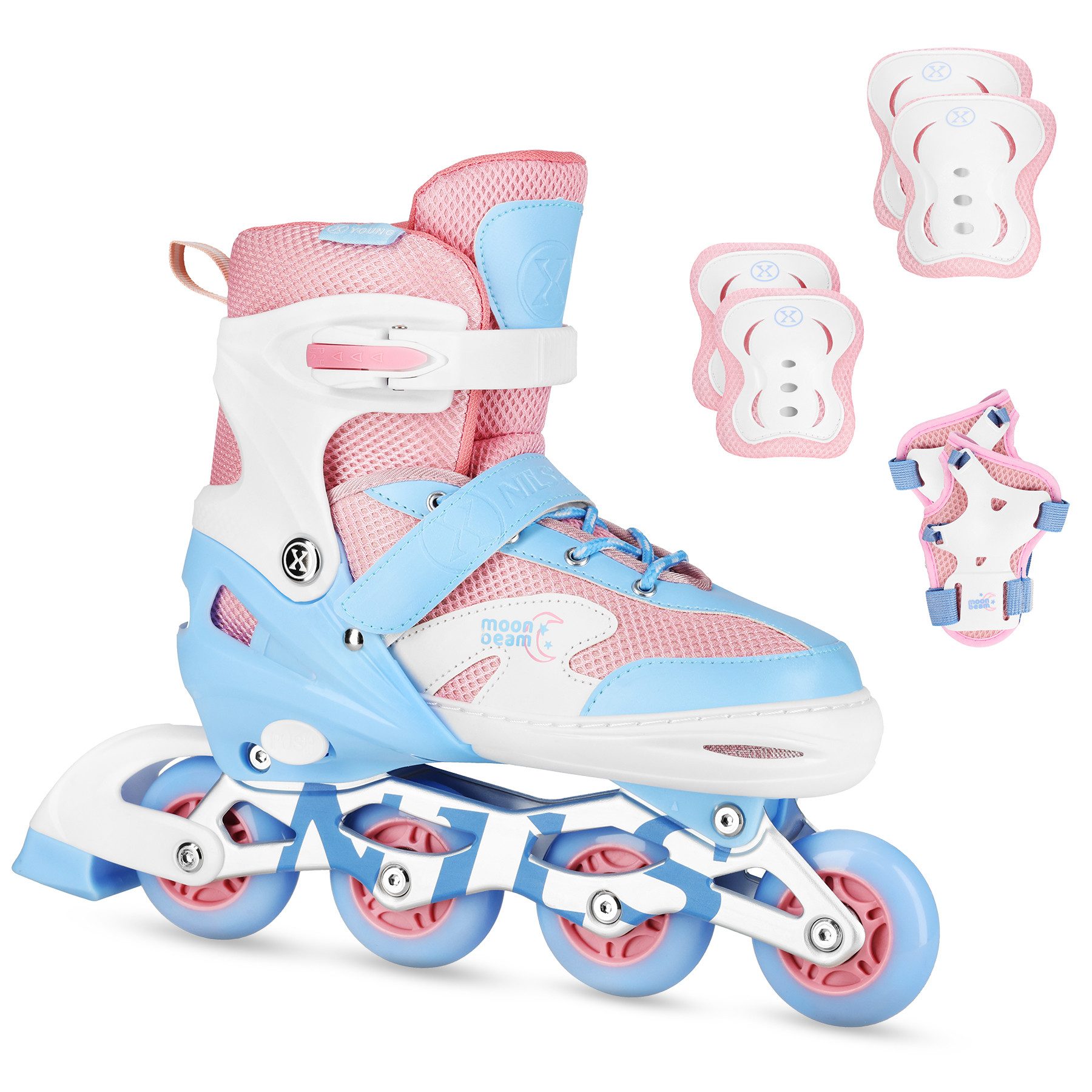NILS EXTREME Inlineskates Inliner Weiß Moonbeam