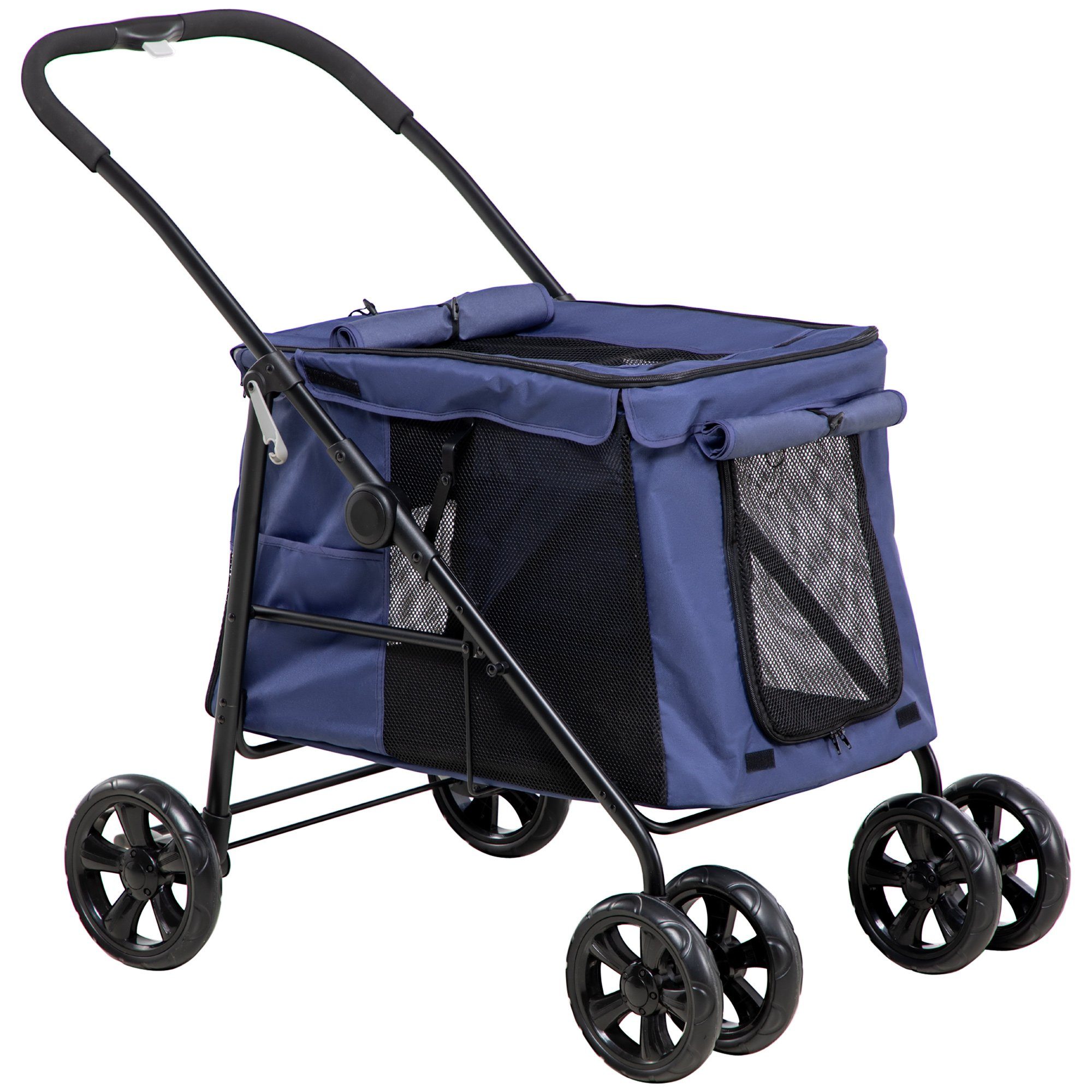 PawHut Hundebuggy Hundewagen, faltbarer Hundetrolley, mit