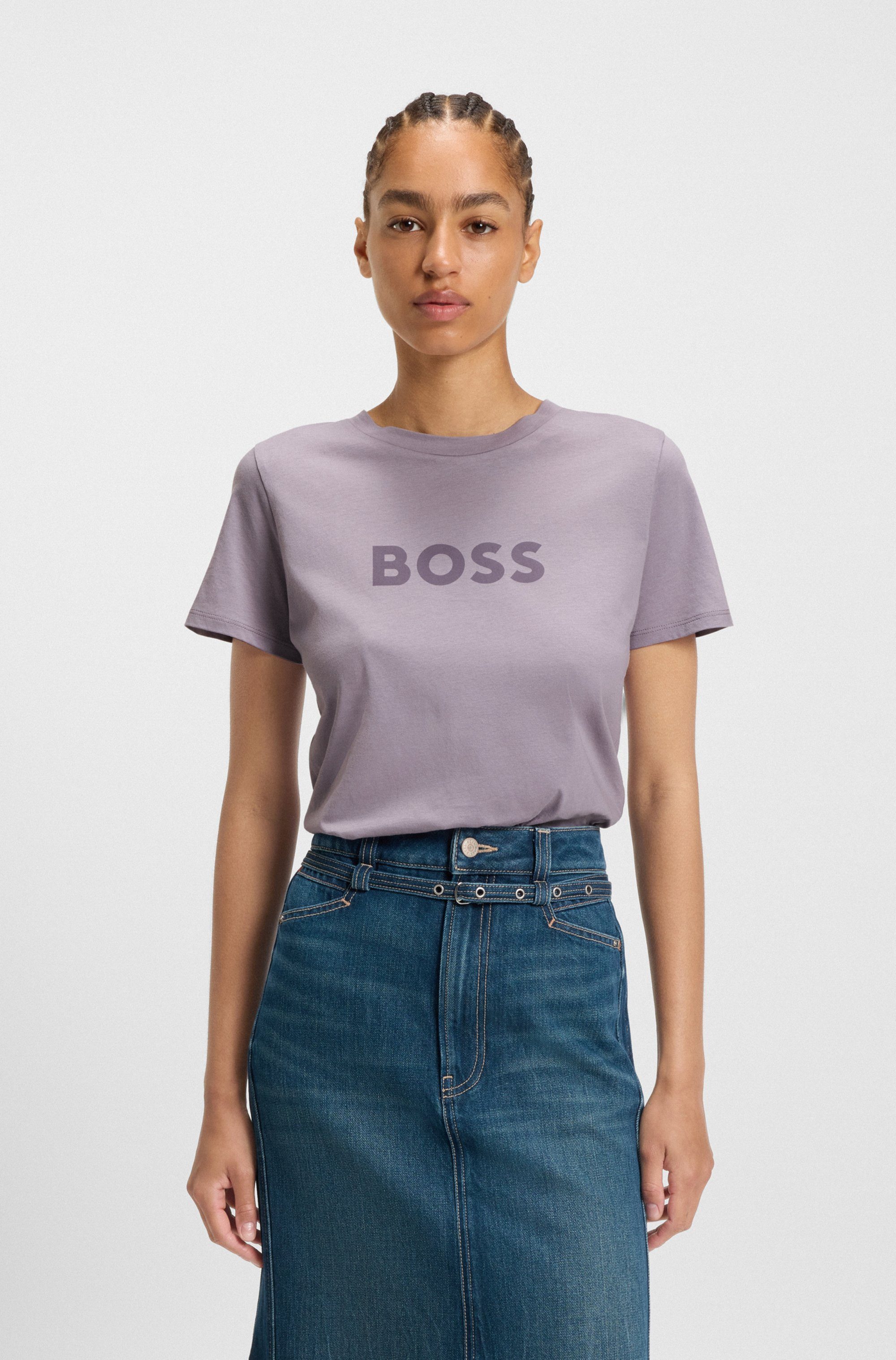 BOSS ORANGE T-Shirt Elogo Premium Damenmode