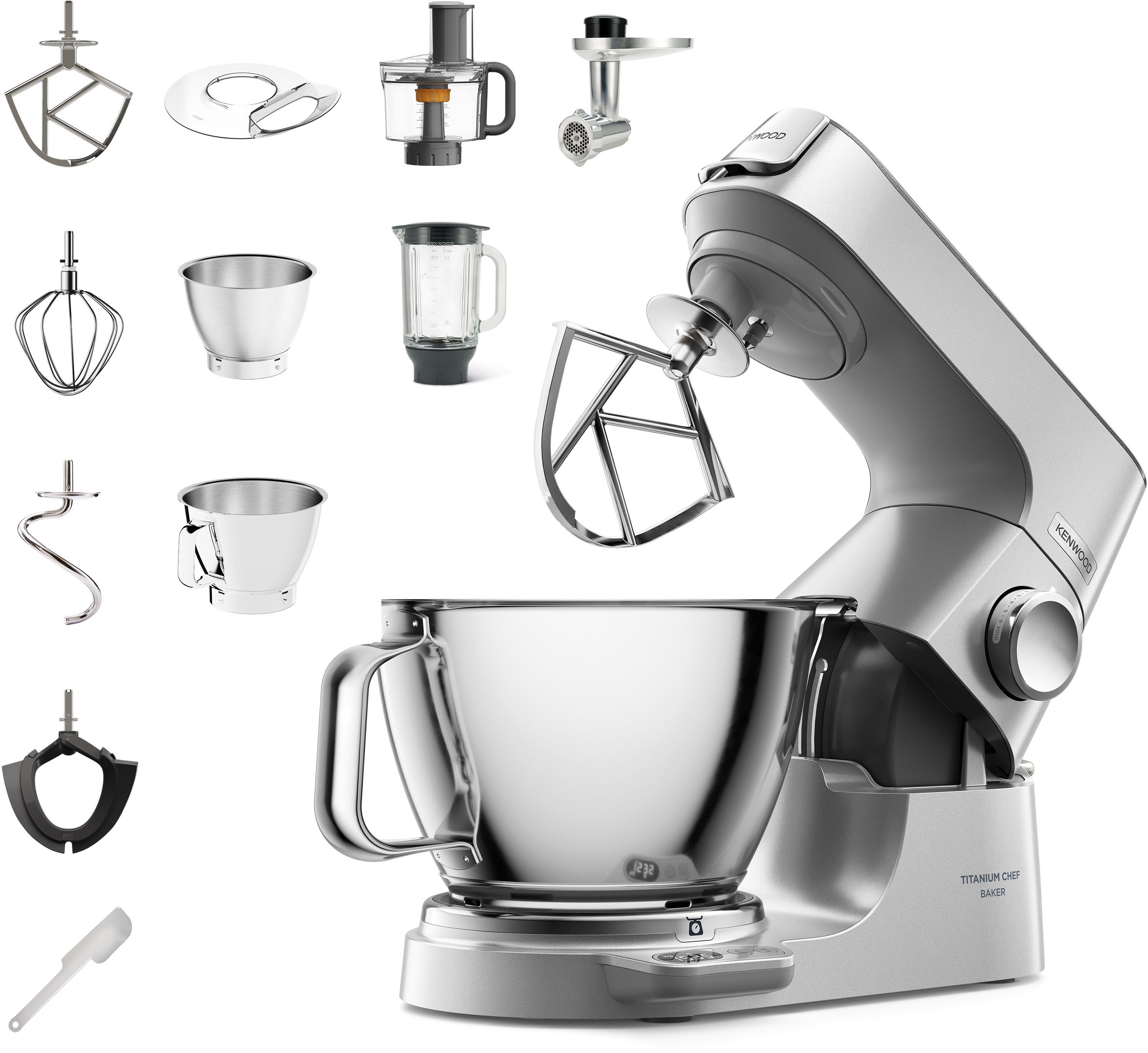 KENWOOD Küchenmaschine Titanium Chef Baker KVC85.594SI,