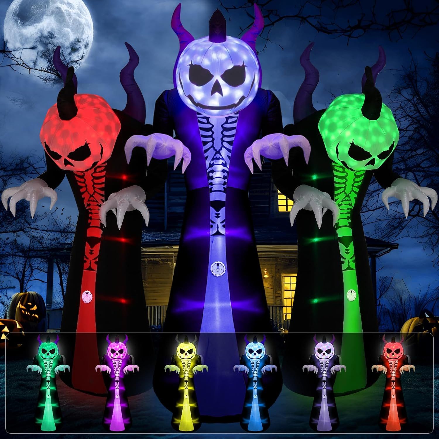 Elegear LED-Dekofigur halloween deko, aufblasbare halloween