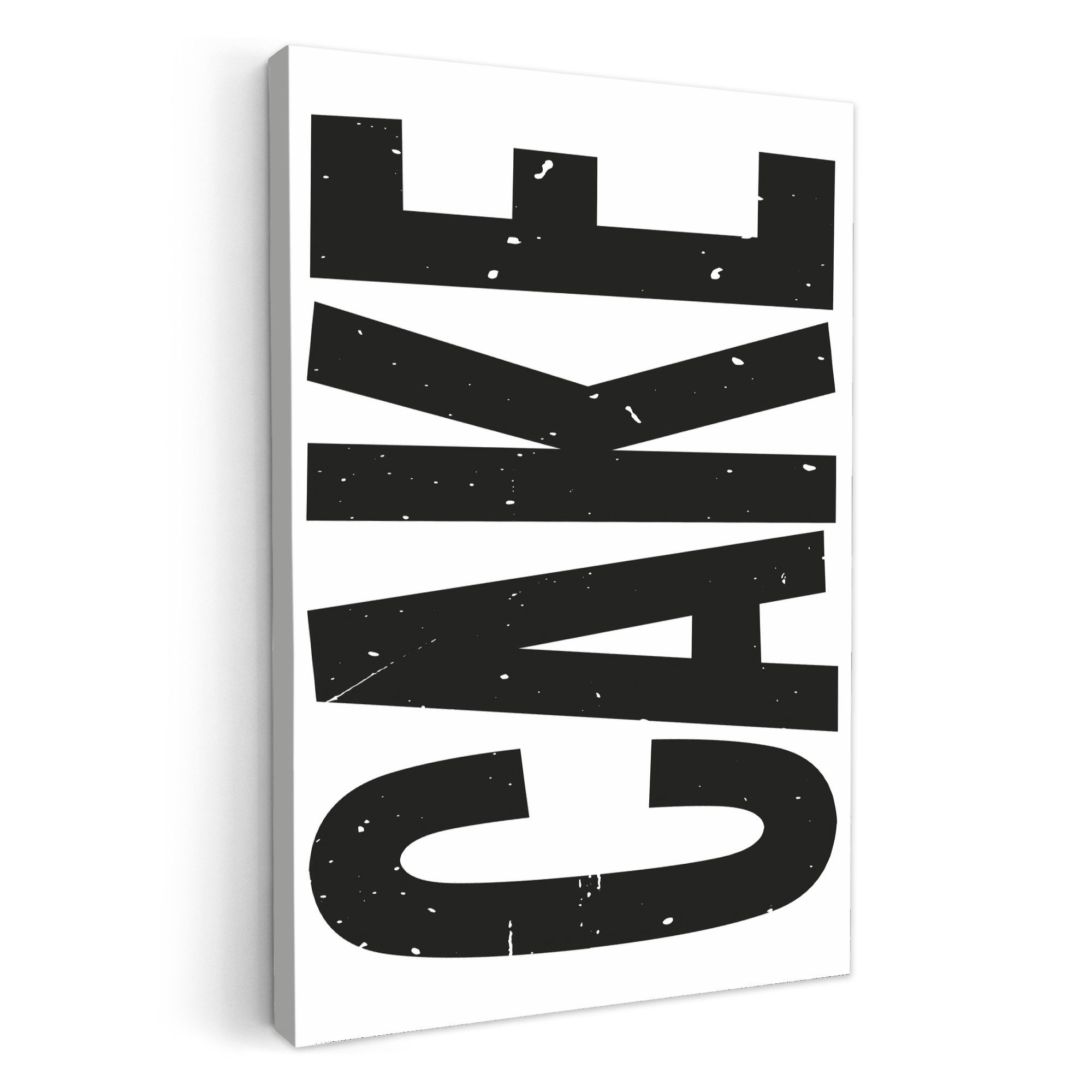OneMillionCanvasses® Leinwandbild Schwarz - Torte -