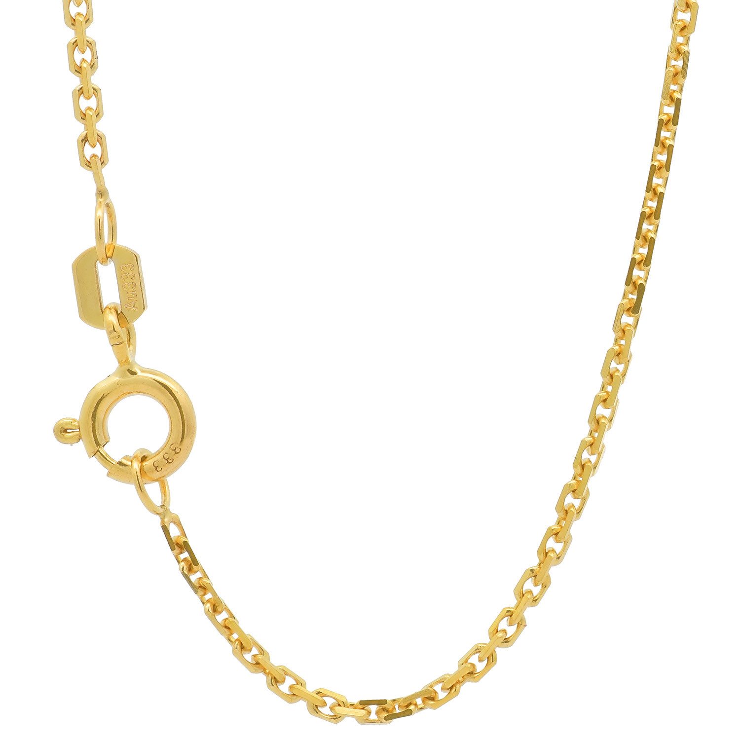 HOPLO Goldkette Ankerkette diamantiert Länge 36