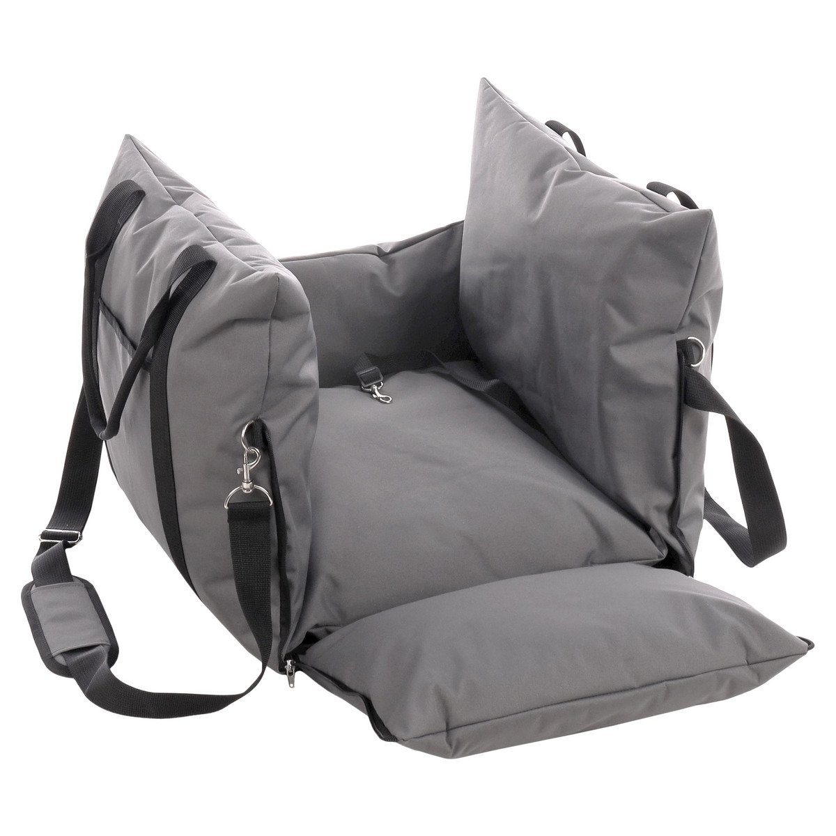Flamingo Tier-Autobett Autositz Bobba grau