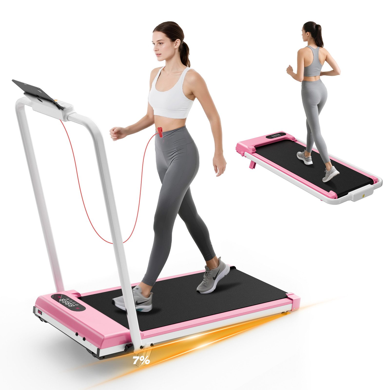 BIGZZIA Laufband Klappbares Laufbänder – 3-in-1-Laufband